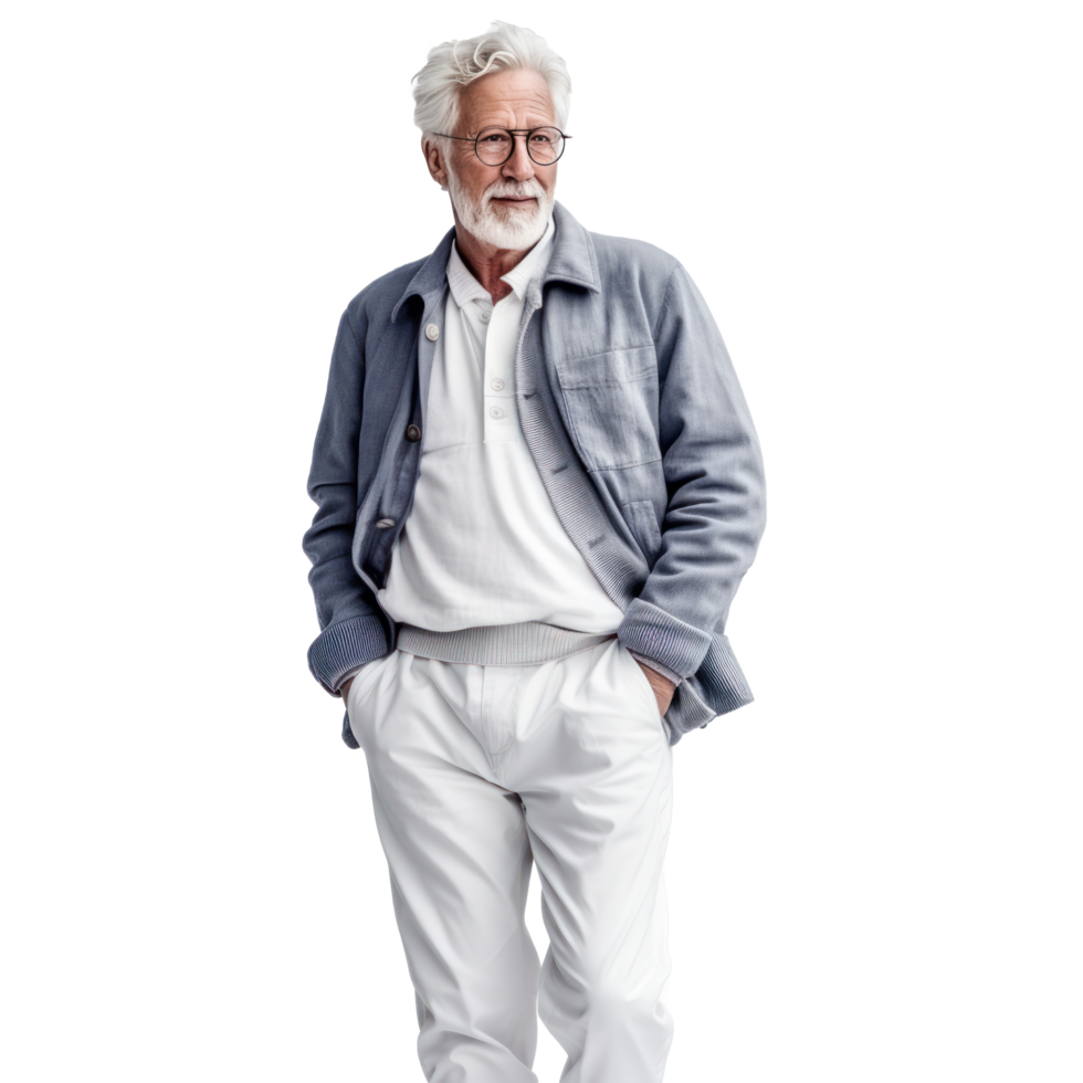 anziano uomo isolato png