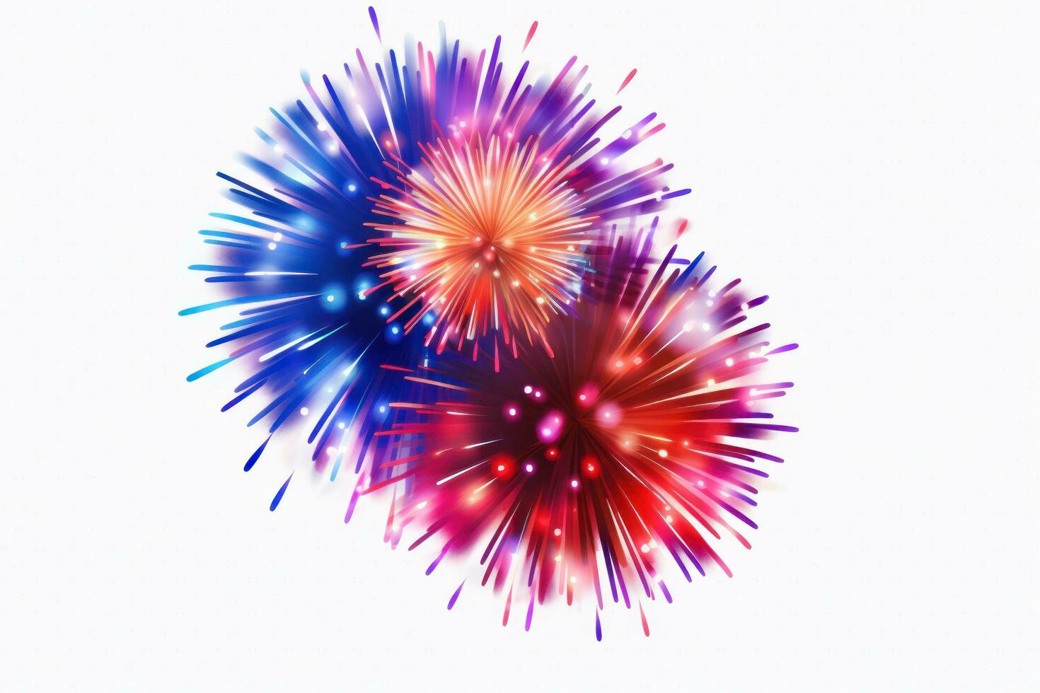 Colorful fireworks isolated photo