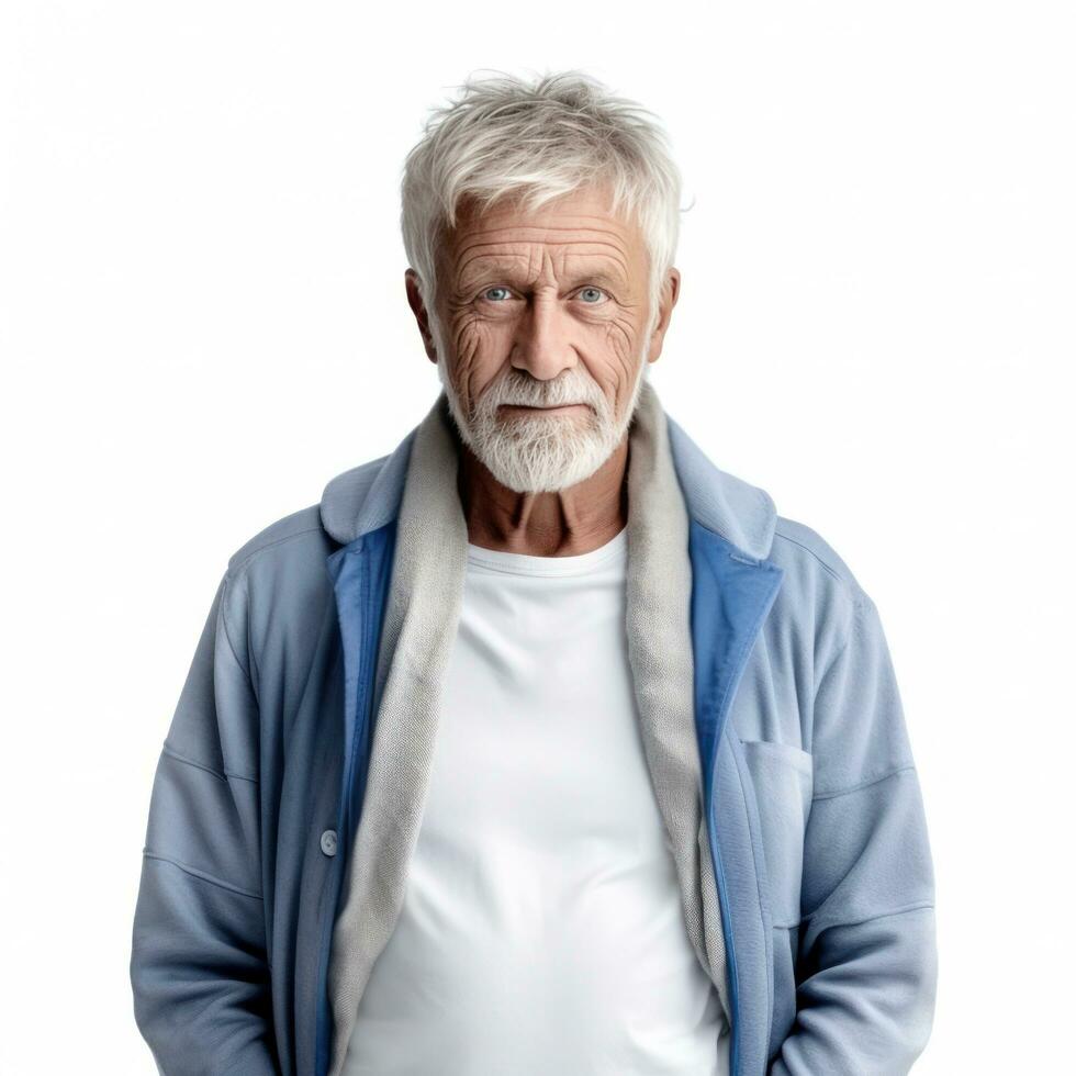 Elderly man isolated photo