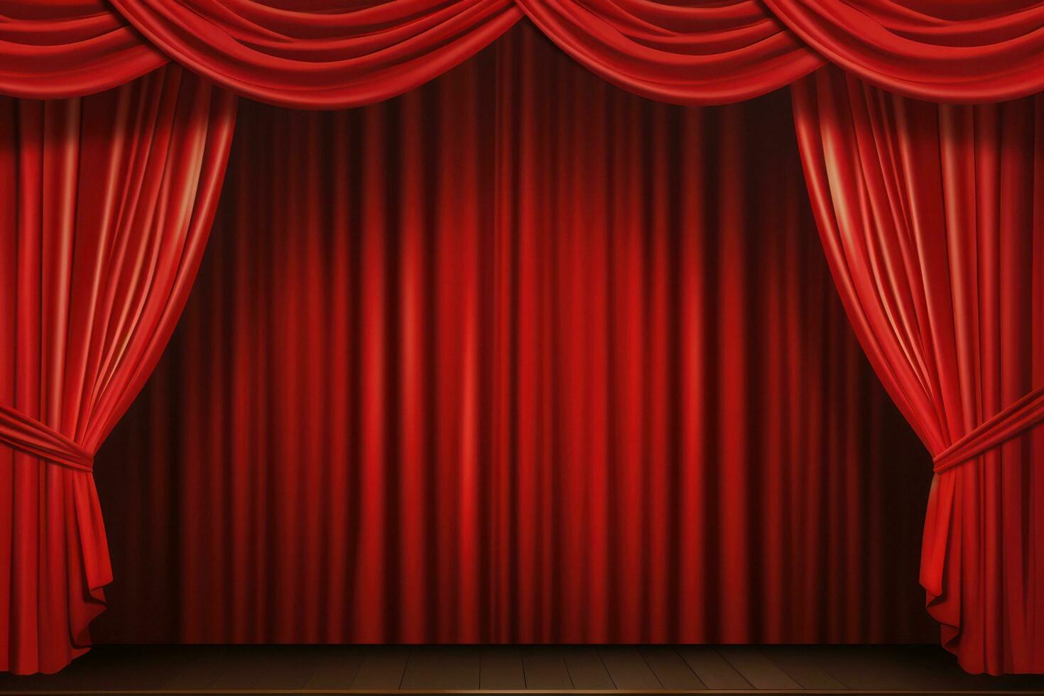 Red theatre curtains photo