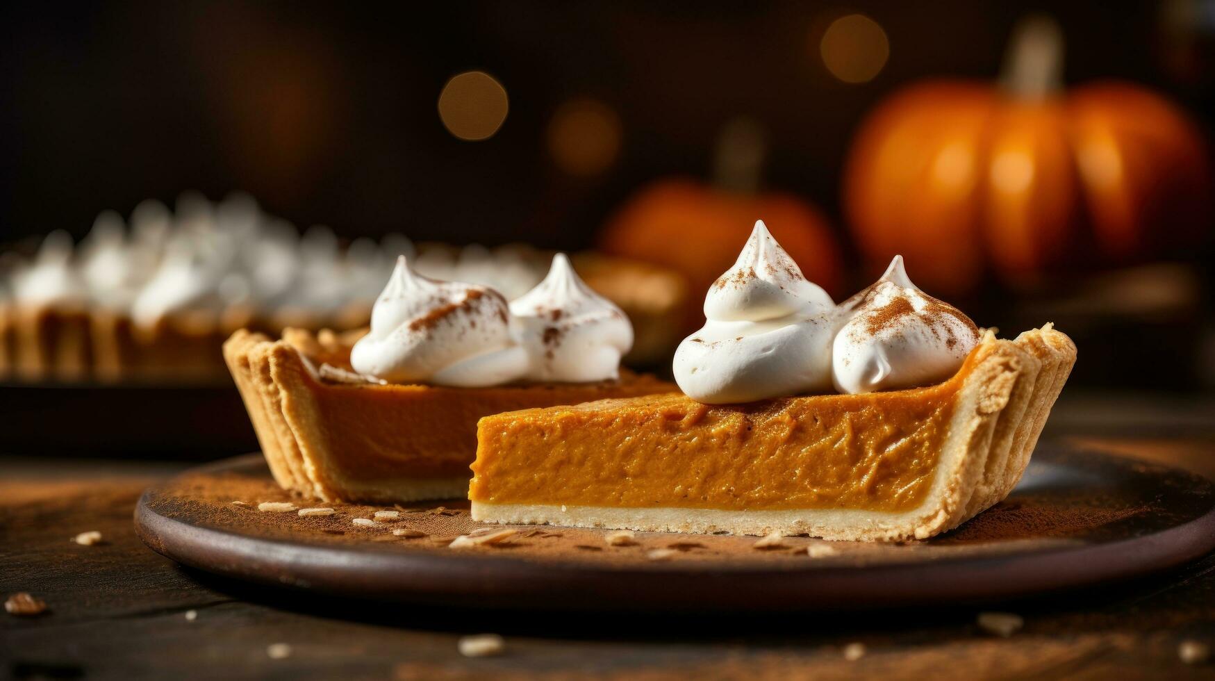 Pumpkin pie food background photo