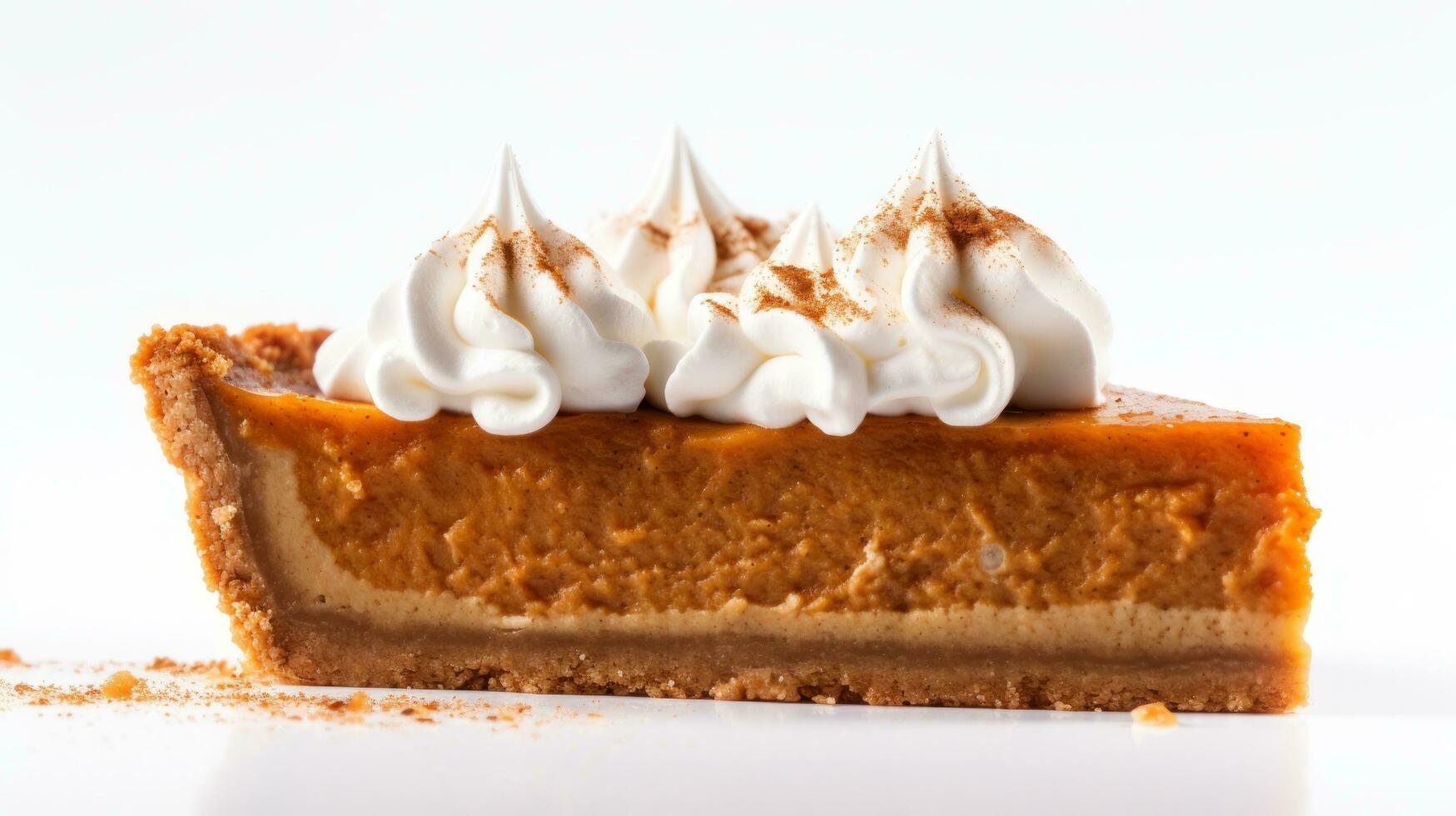 Pumpkin pie isolated photo