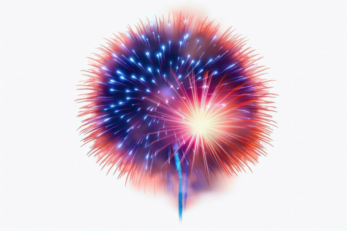 Colorful fireworks isolated photo