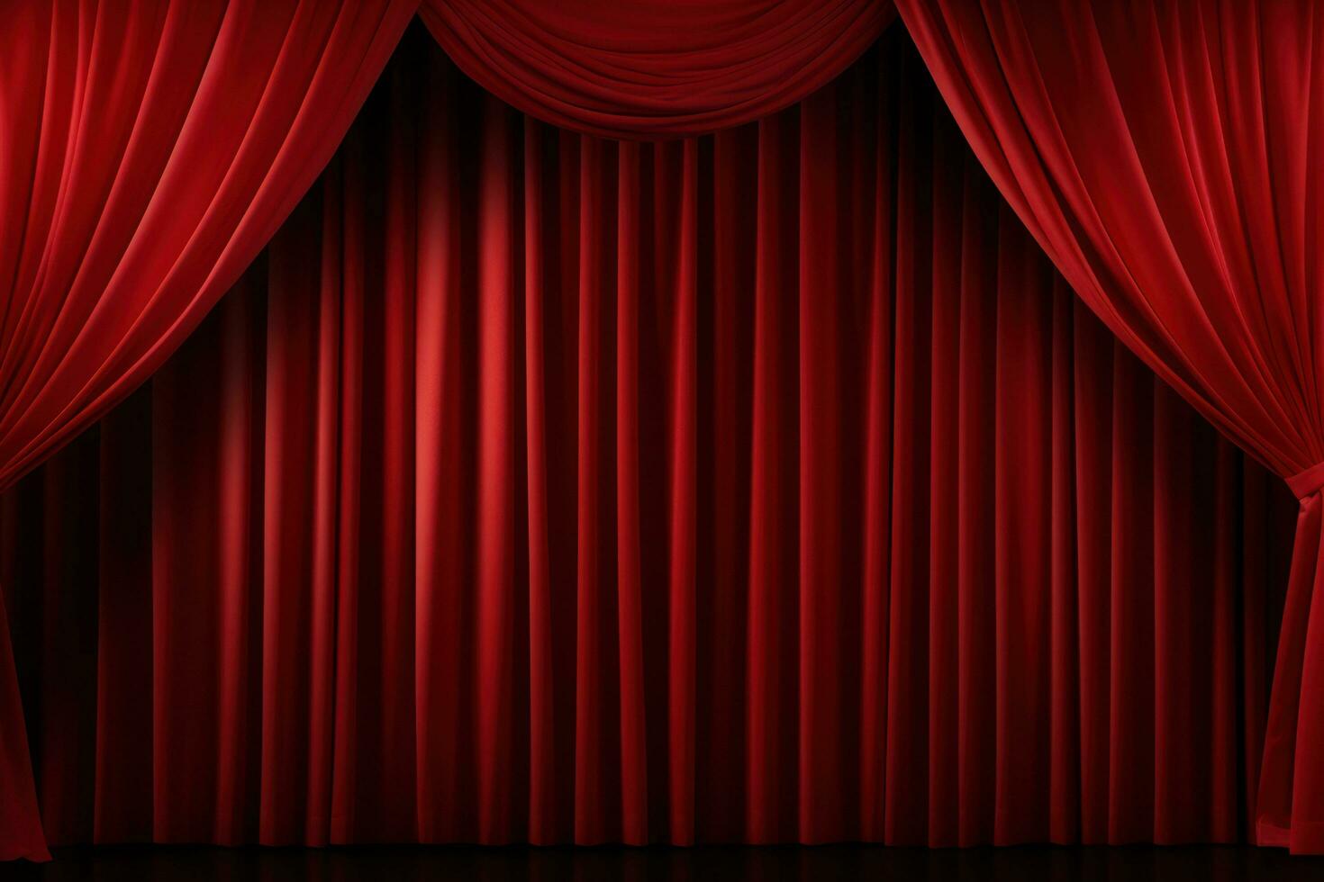 Red theatre curtains photo
