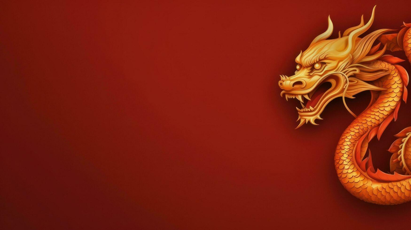 Chinese holiday background with dragon photo