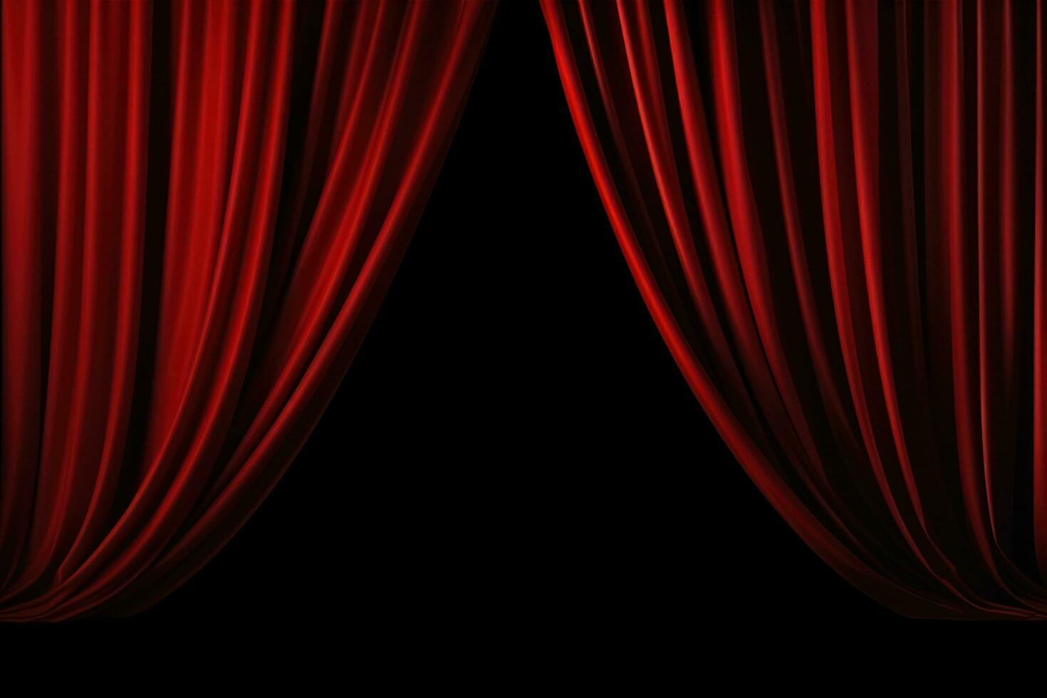 Red theatre curtains photo