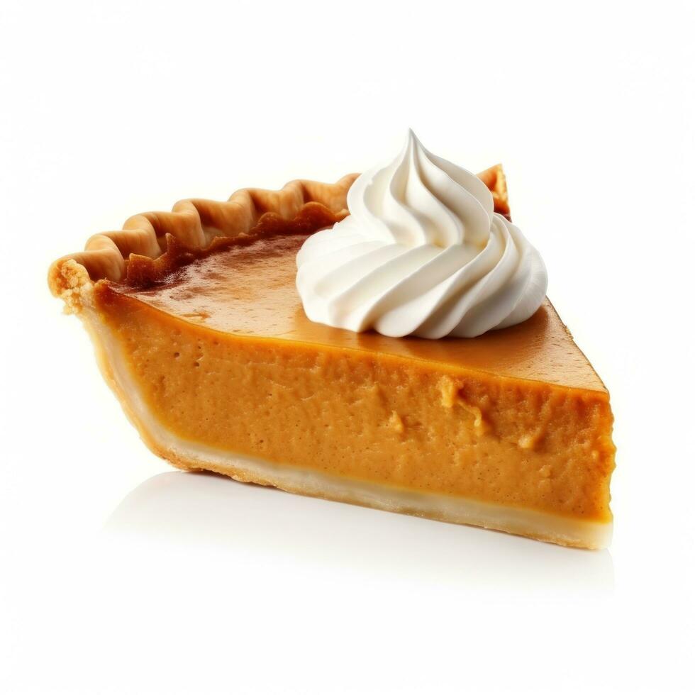 Pumpkin pie isolated photo