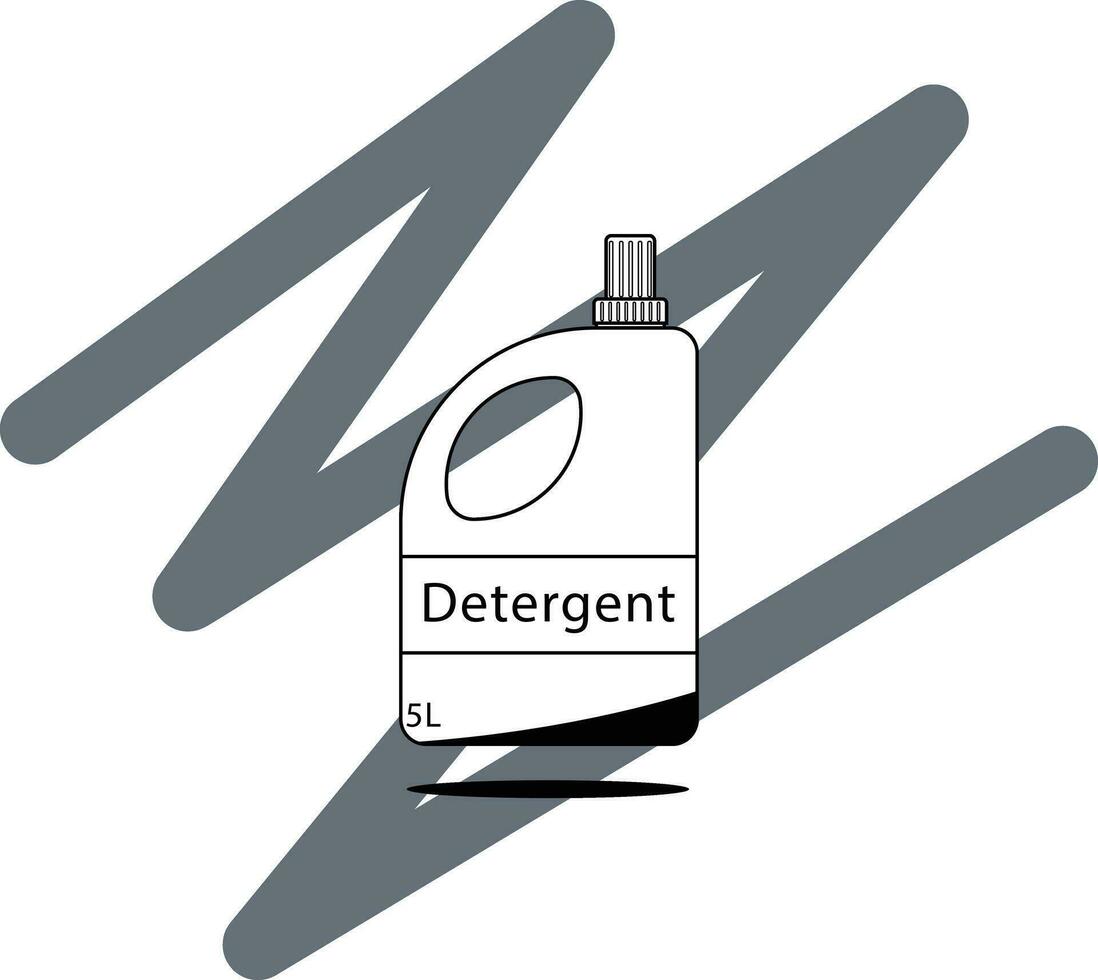 detergent in black and white vector