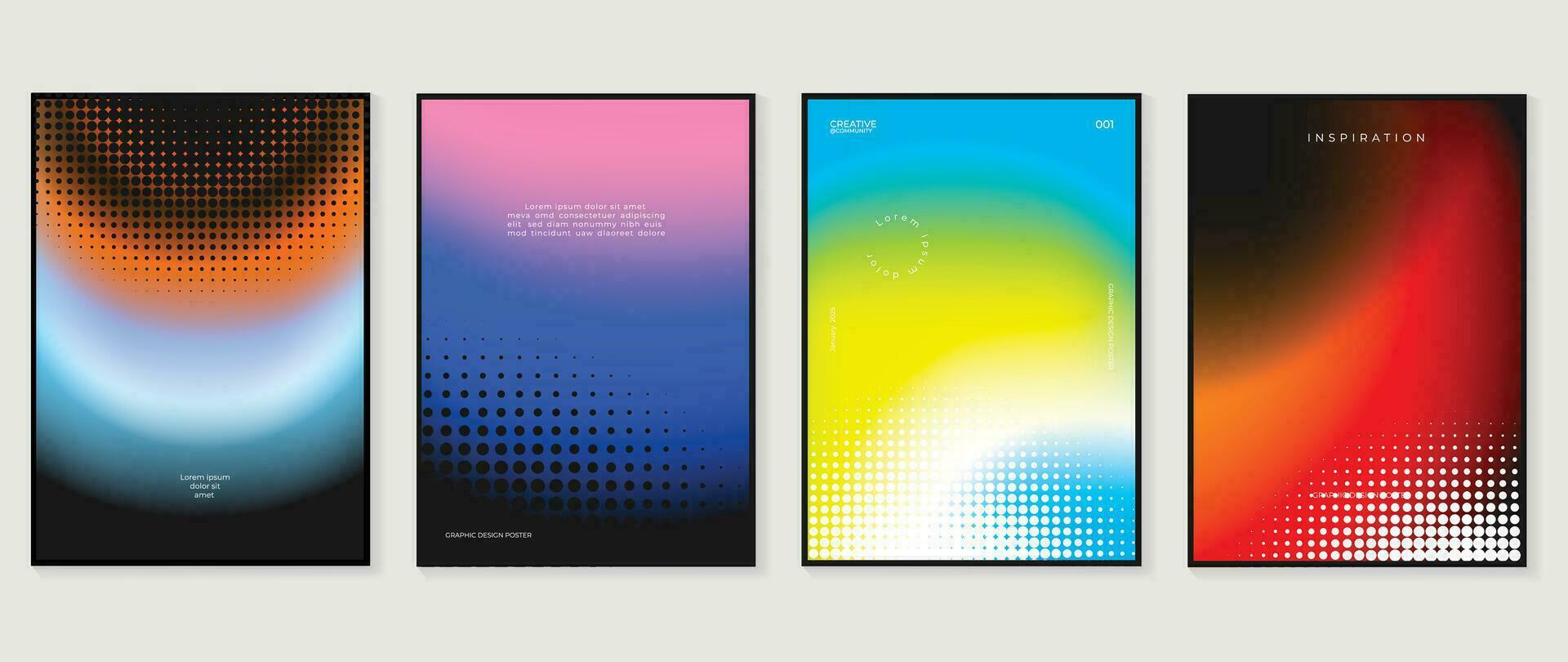 Abstract gradient background cover vector. Modern digital wallpaper with vibrant color, halftone. Futuristic landing page illustration for branding, commercial, advertising, web, poster. vector