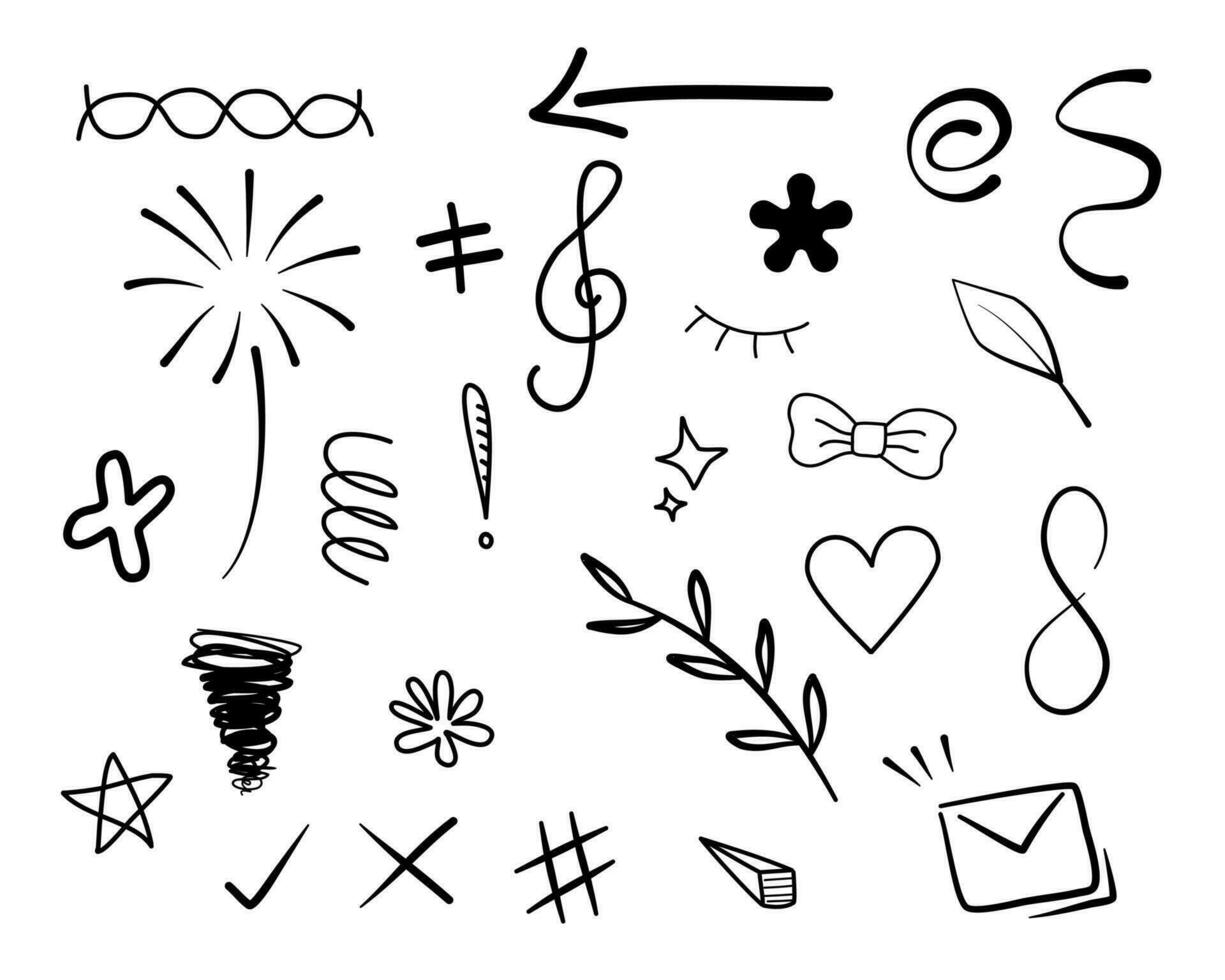 Sketch underline line shape vector