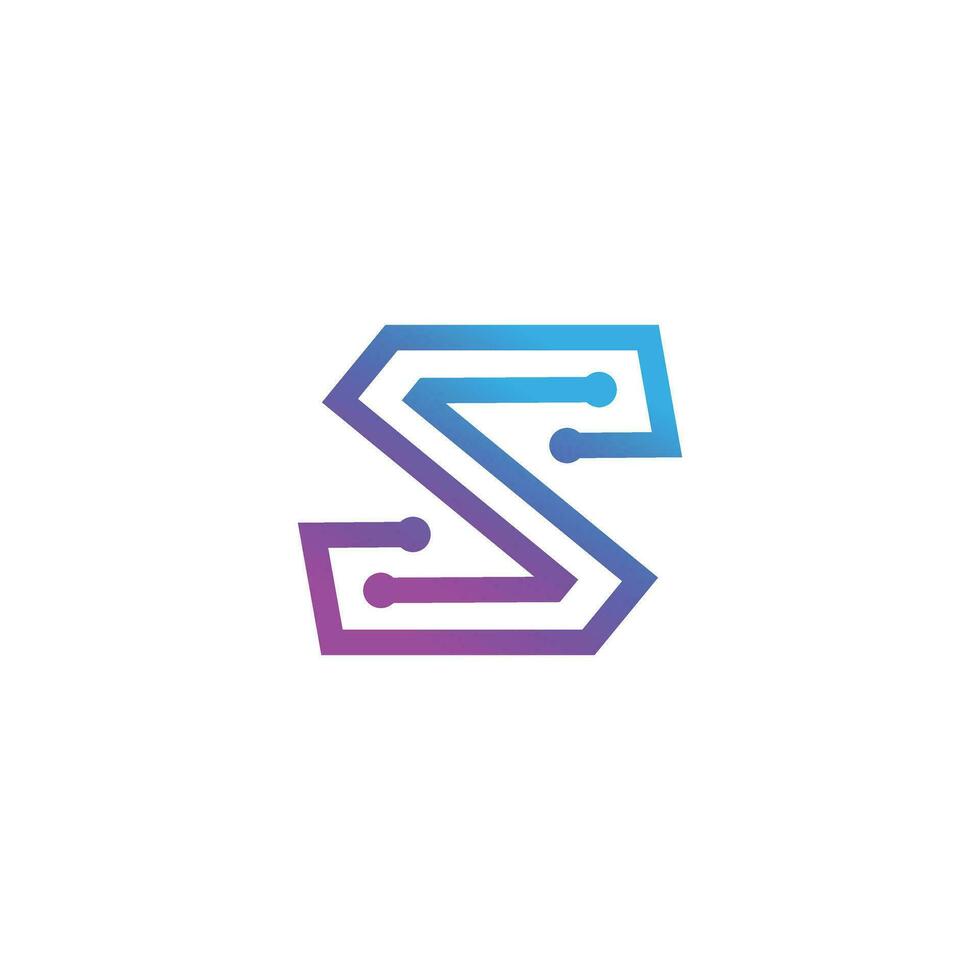 Letter S logo with modern design idea your company or business vector