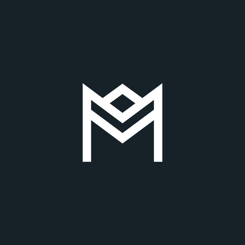 Letter M logo with modern design idea your company or business vector