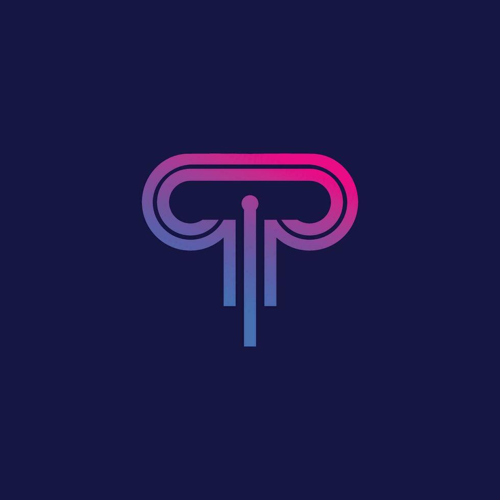 Octopus tech logo design with creative idea vector
