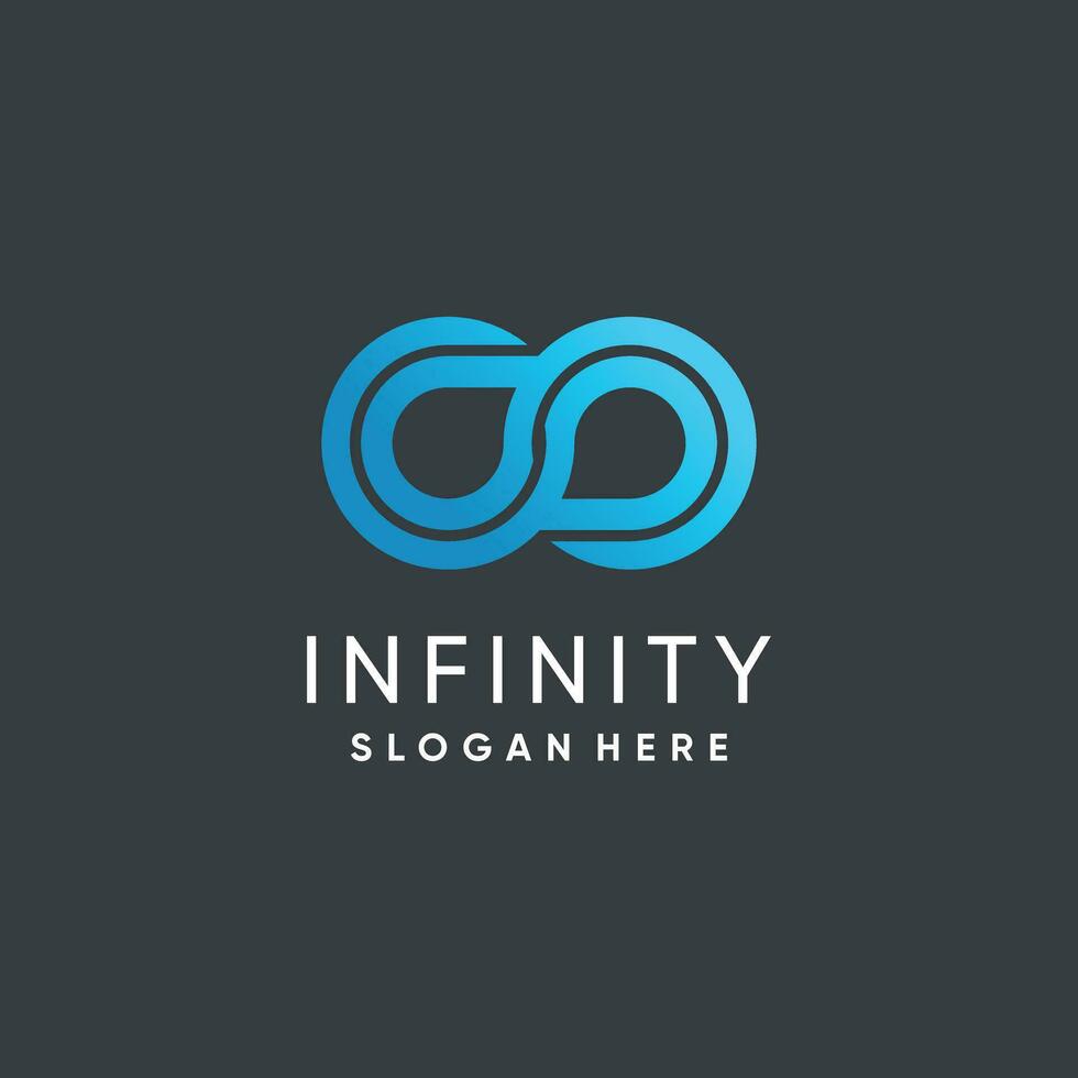 Infinity logo design with creative idea vector