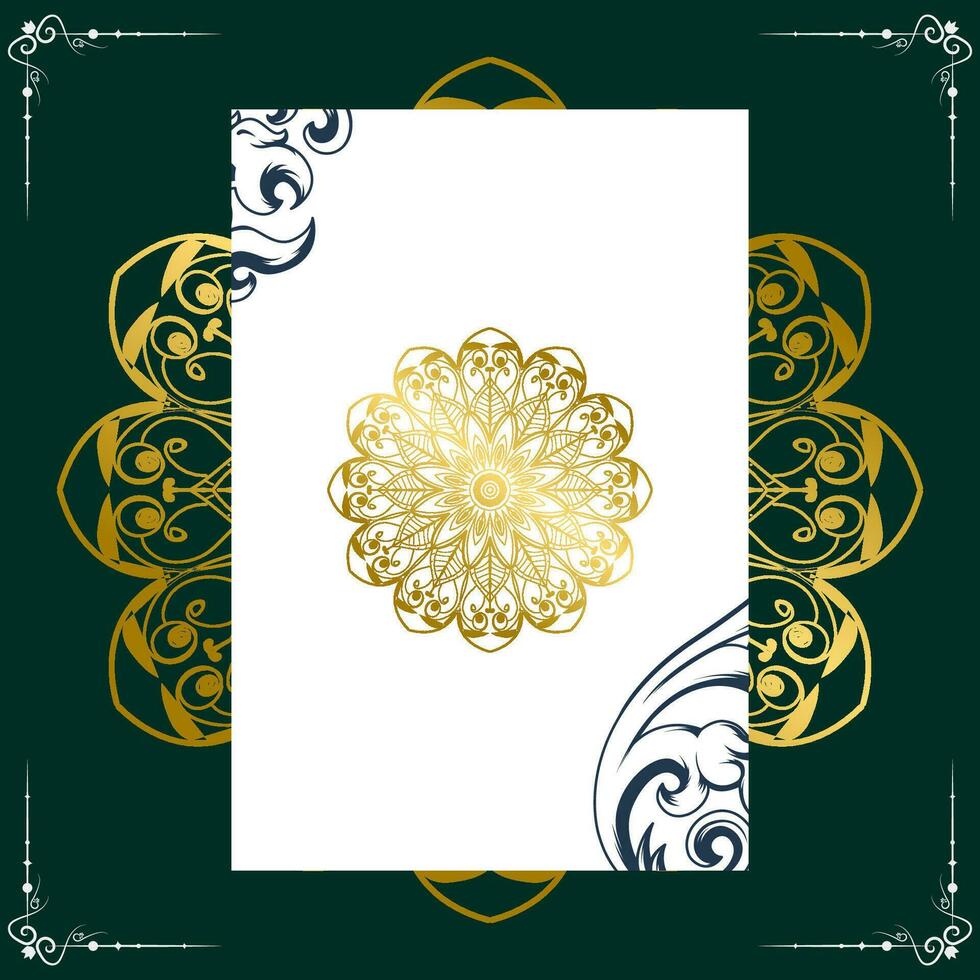 Background template with mandala pattern design vector