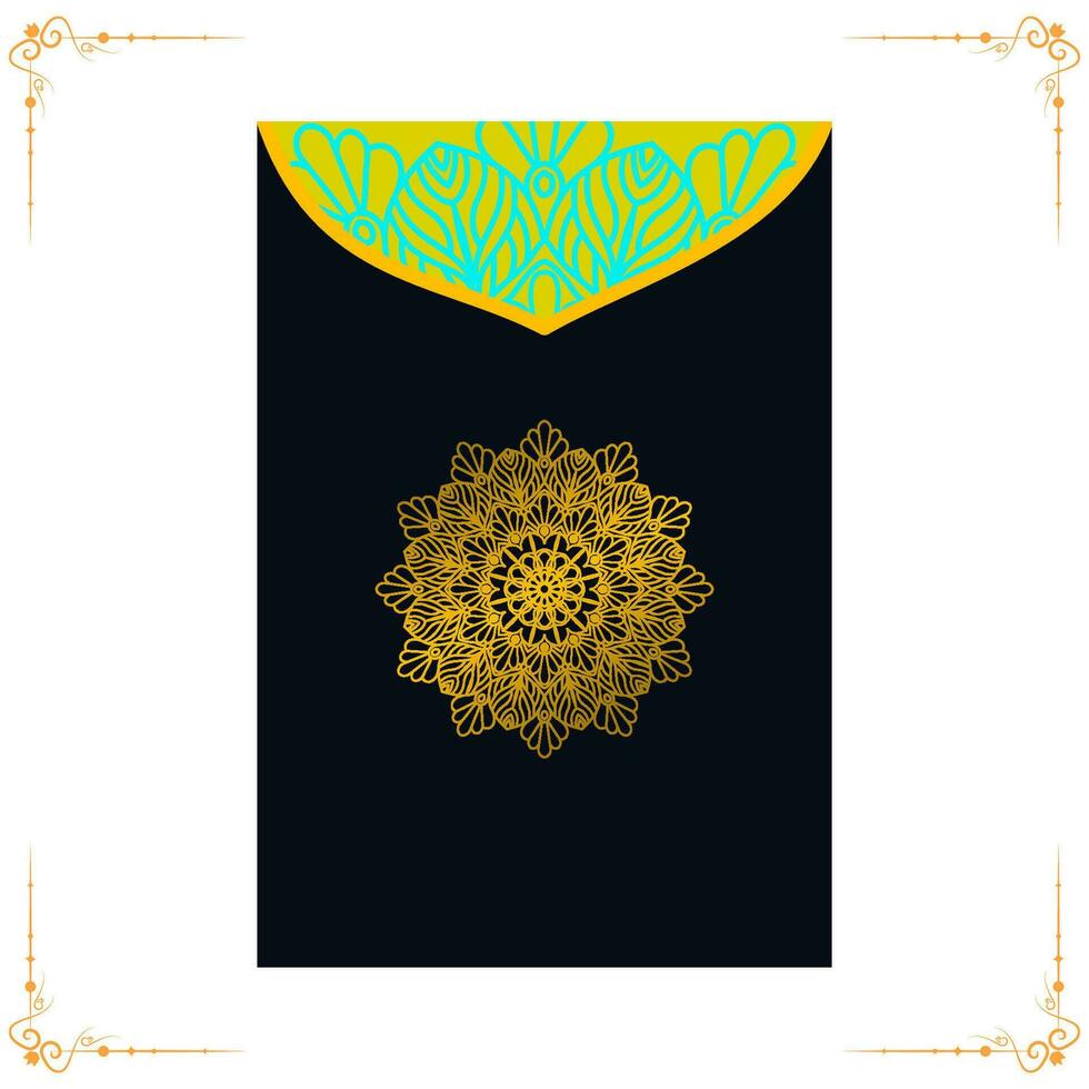 Background template with mandala pattern design vector