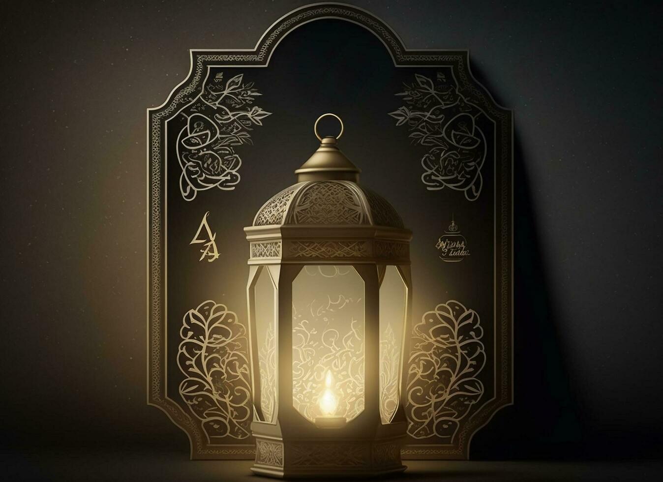 Realistic arabic lantern of ramadan celebration free download. Ai Generative photo