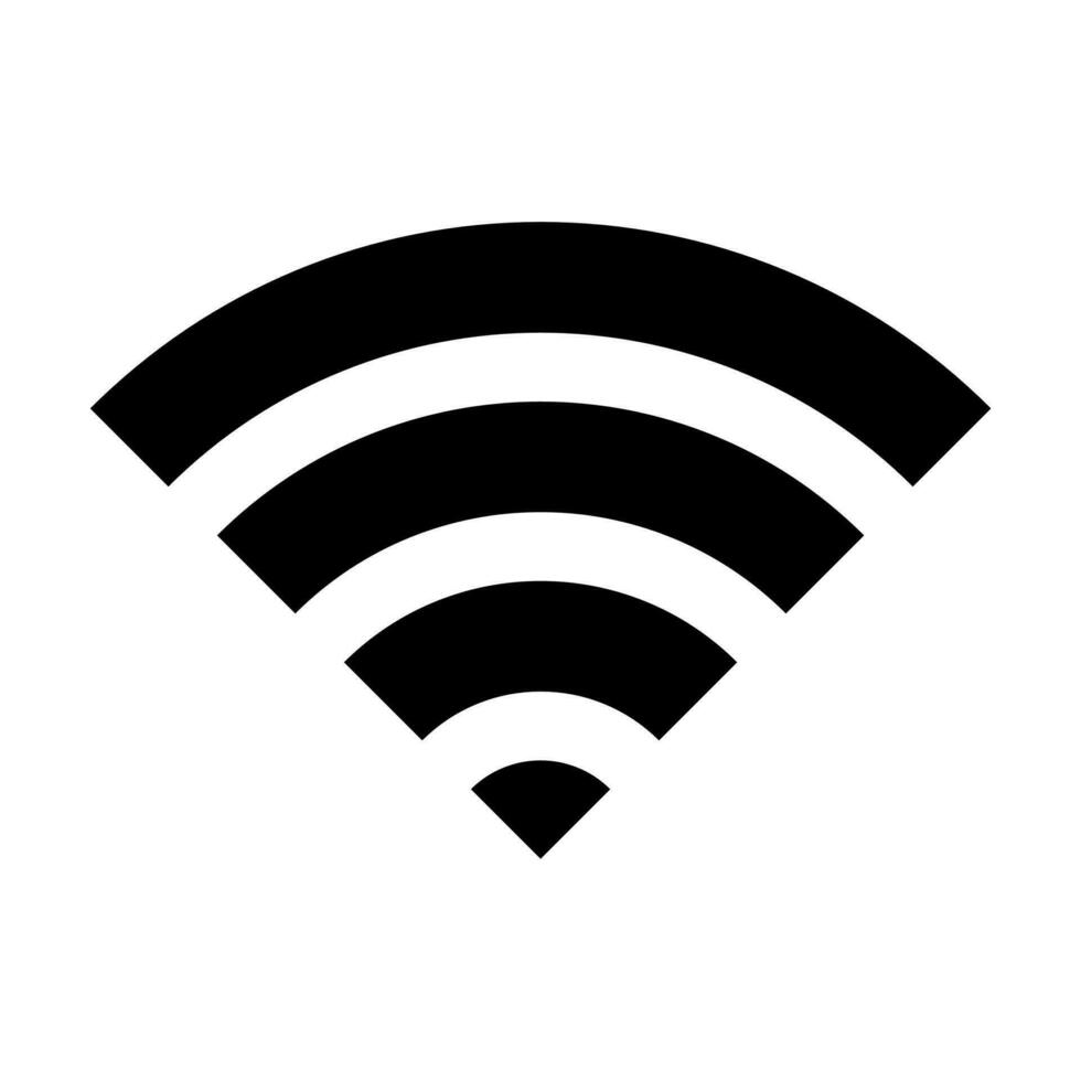 Wireless wifi or sign for remote internet access icon vector on white background, Flat style for graphic and web design