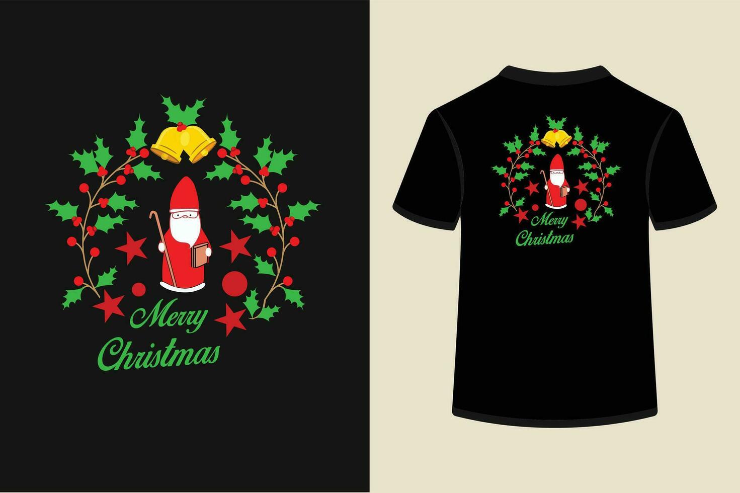 Merry Christmas vector T-Shirt design.