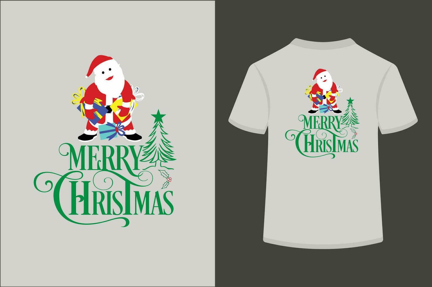 Merry Christmas vector T-Shirt design.