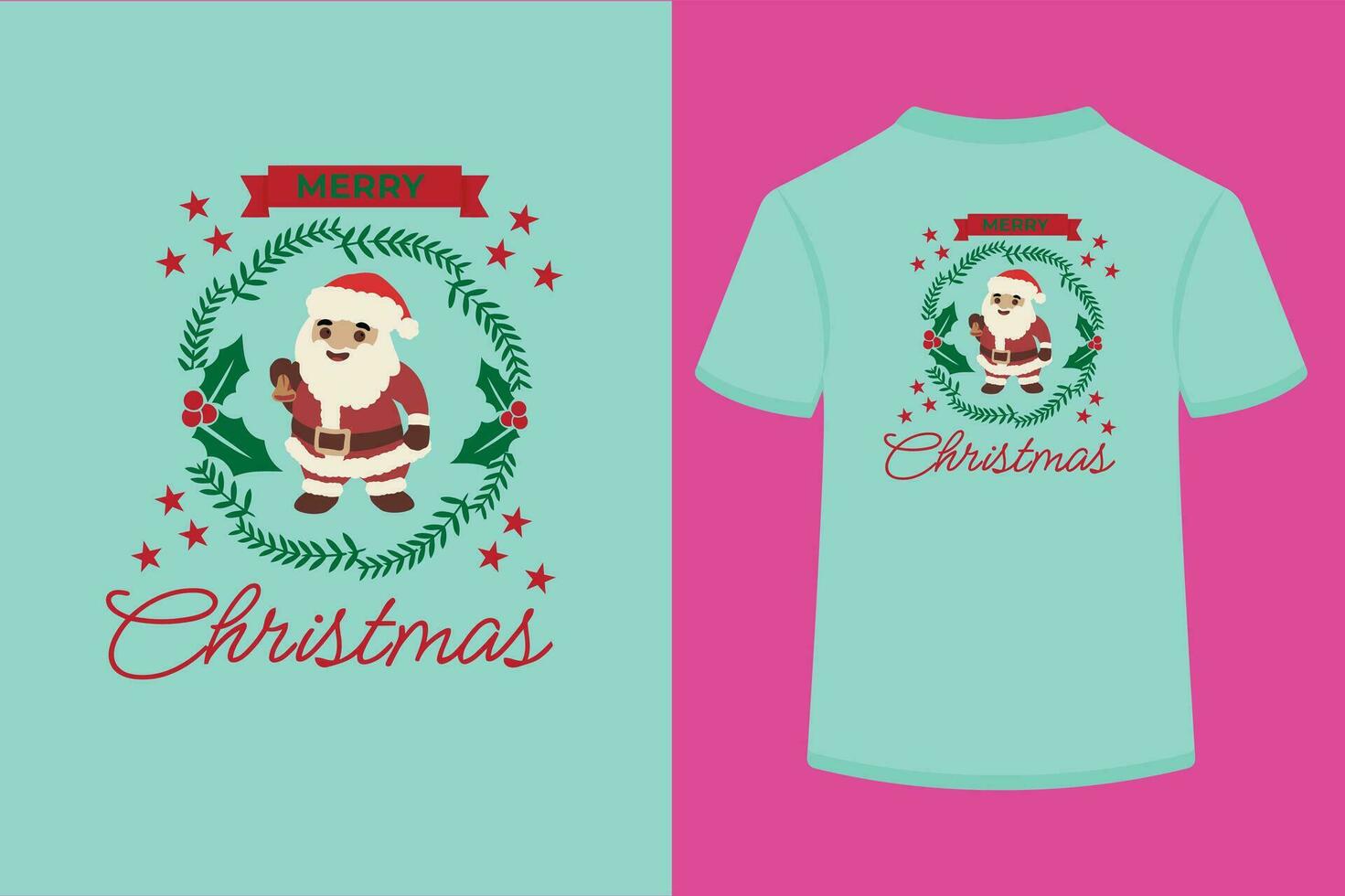 Merry Christmas vector T-Shirt design.