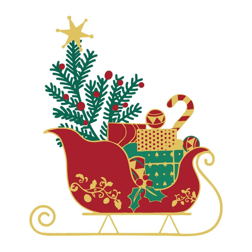 Merry Christmas Festive vector design elements.