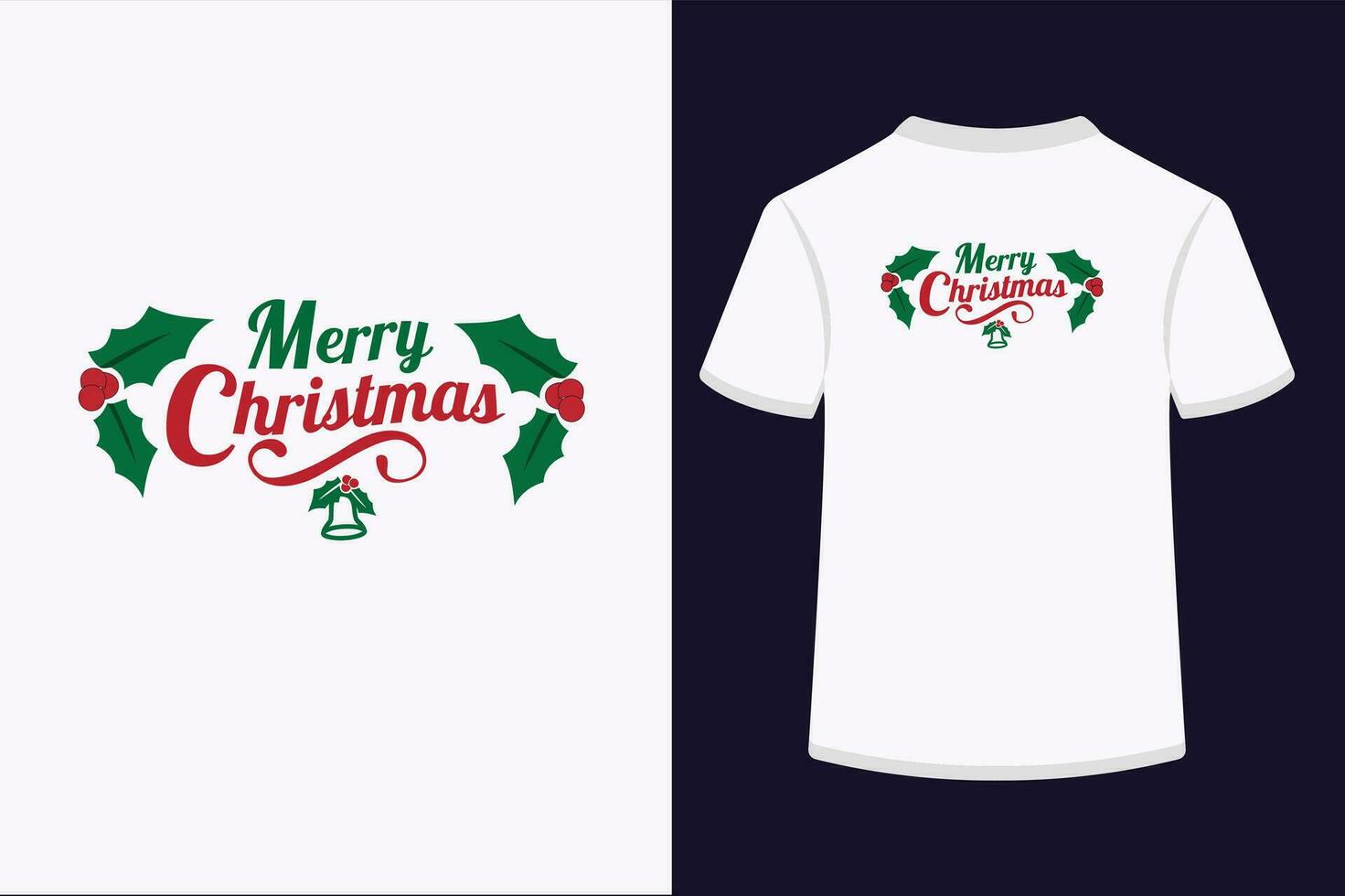 Merry Christmas T-Shirt design. vector