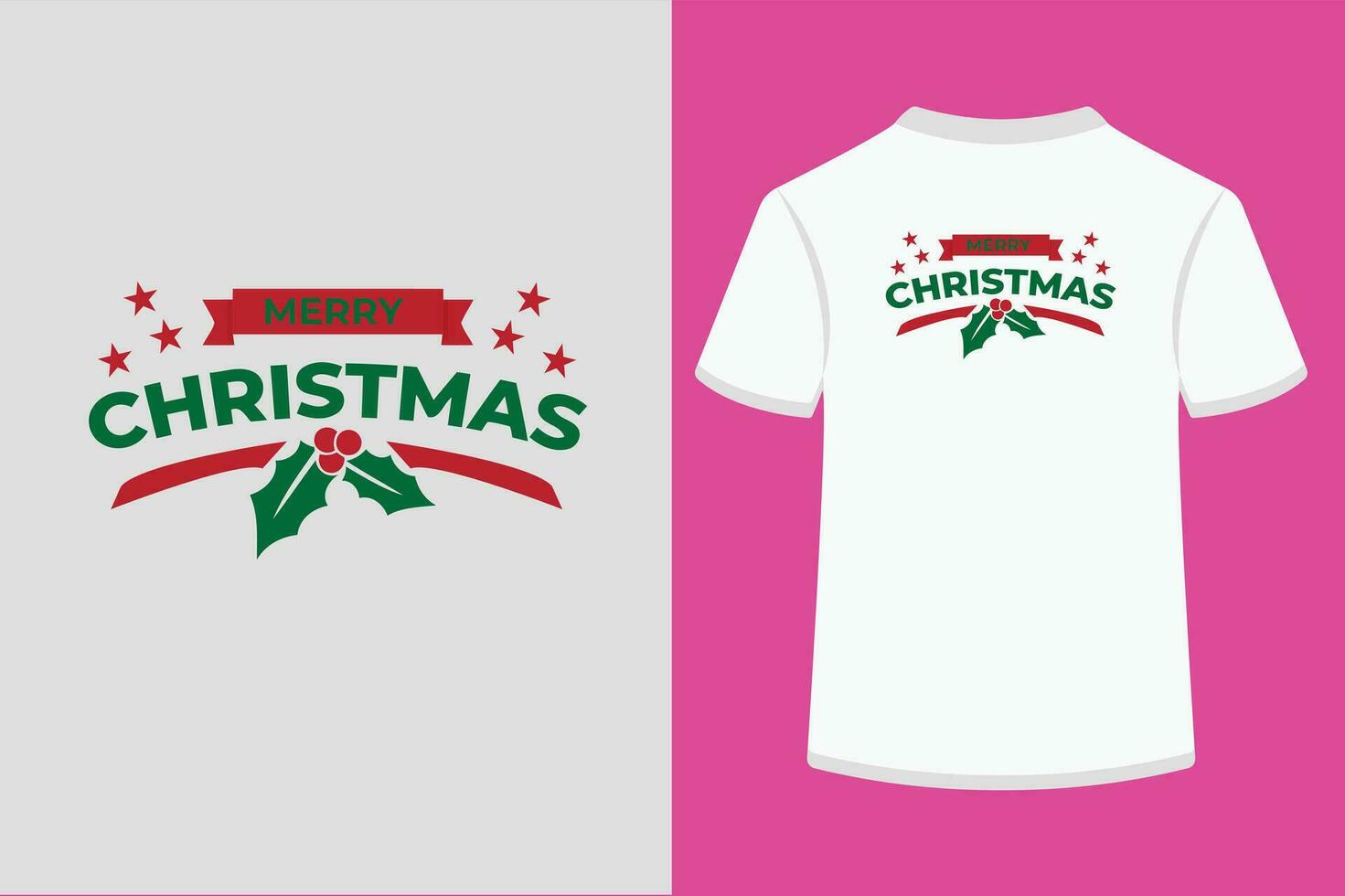 Merry Christmas T-Shirt design. vector