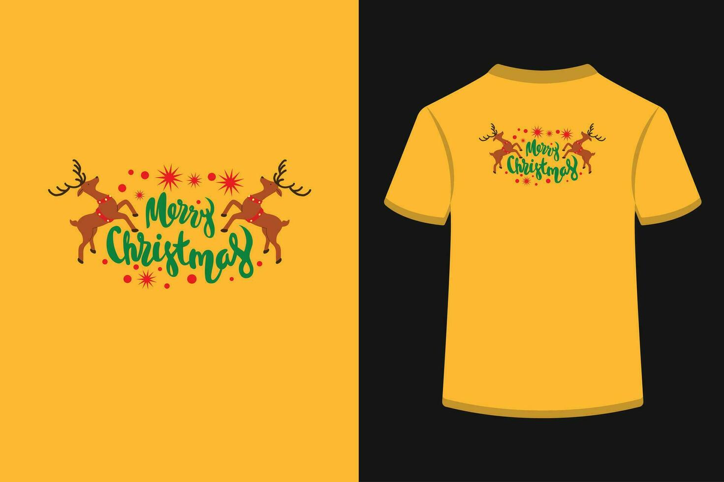 Merry Christmas vector T-Shirt design.