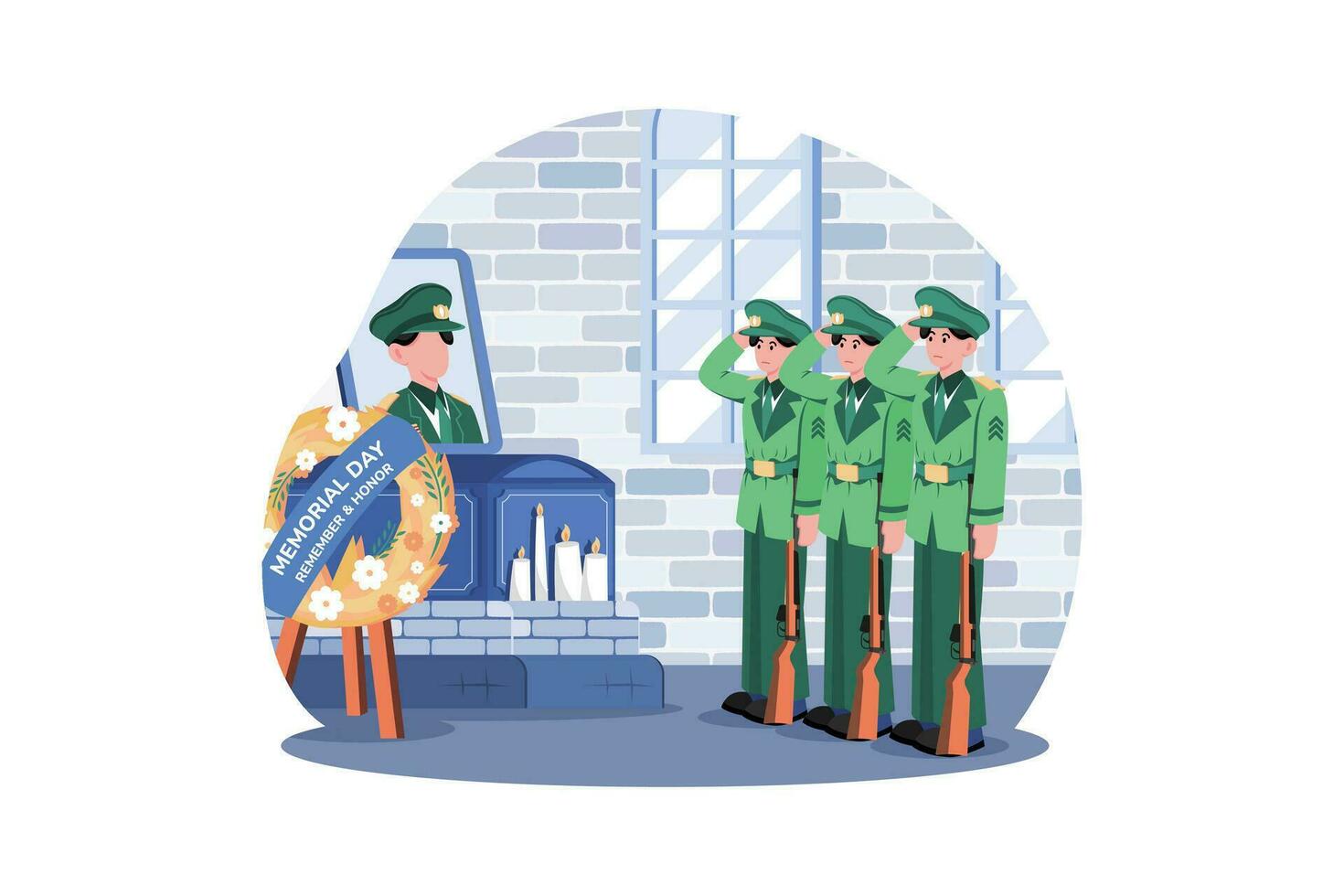 militar unidades conducta monumento ceremonias vector