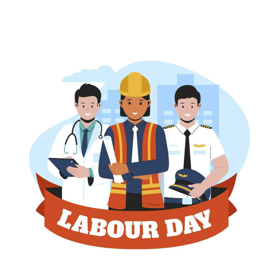 labor día ilustración concepto vector