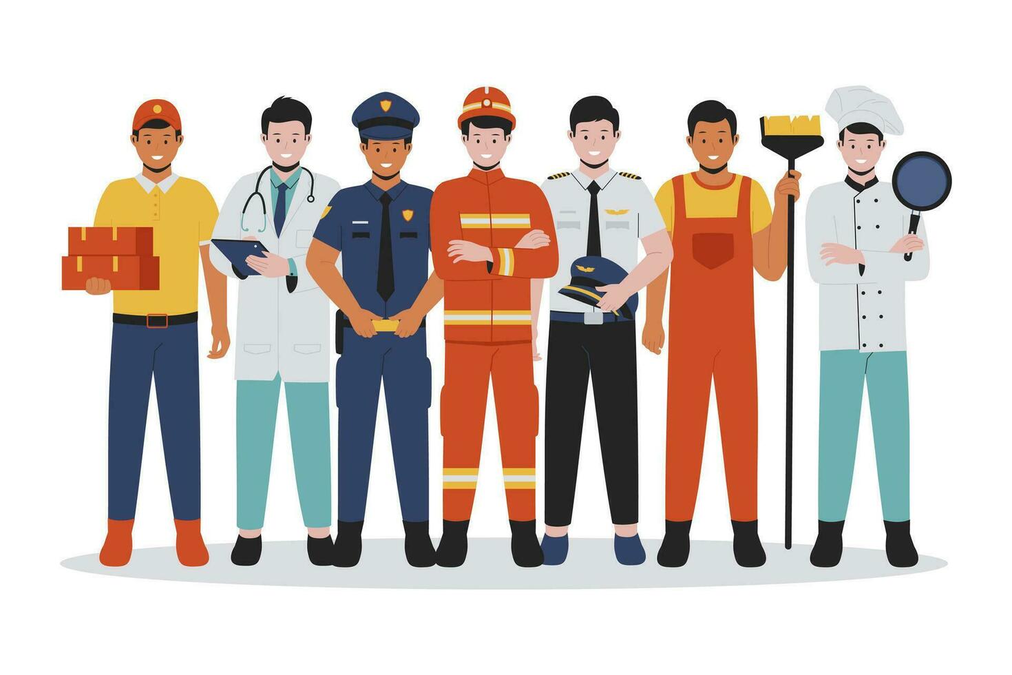 Man profession illustration set collection vector