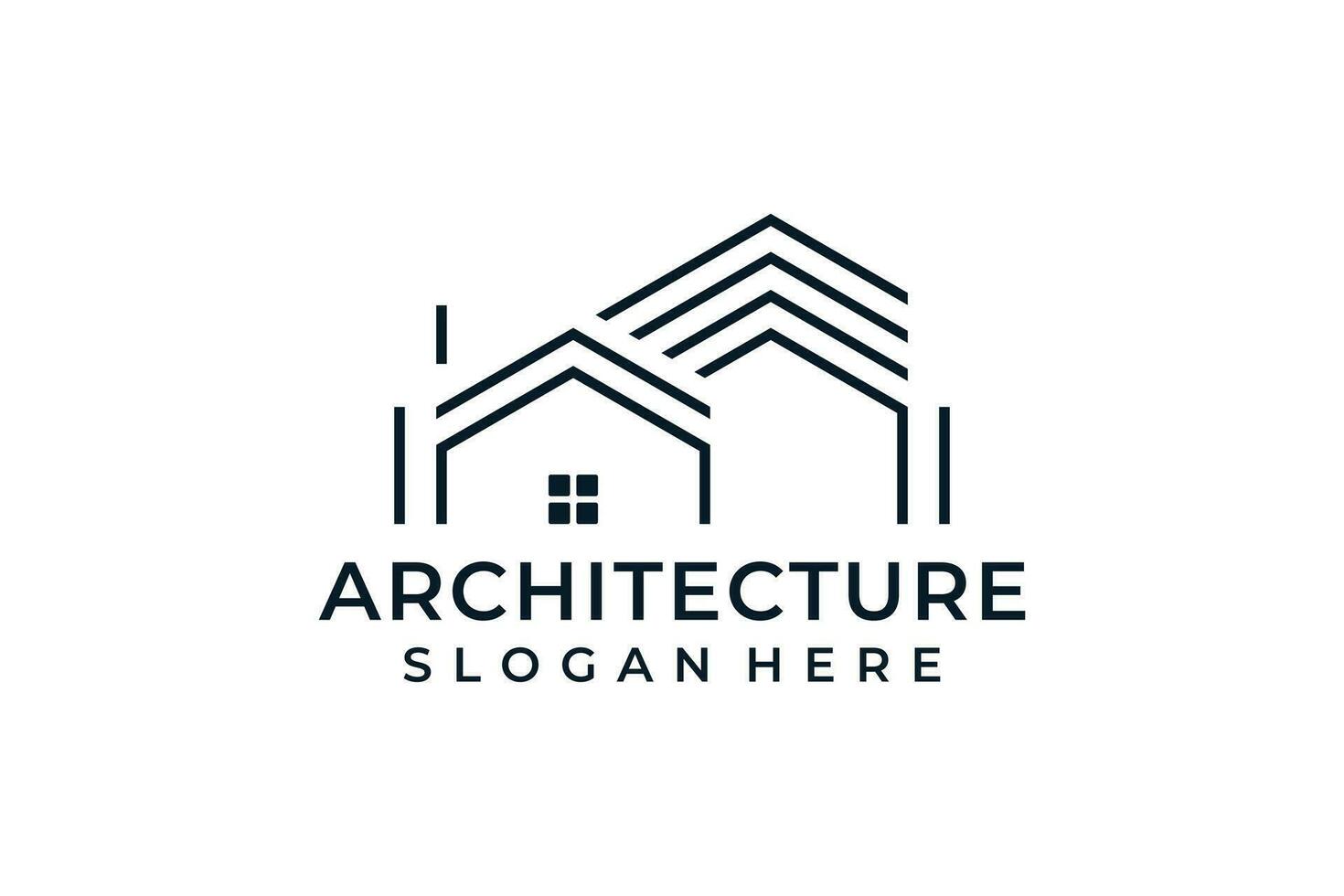 Minimalist architecture building logo for business vector
