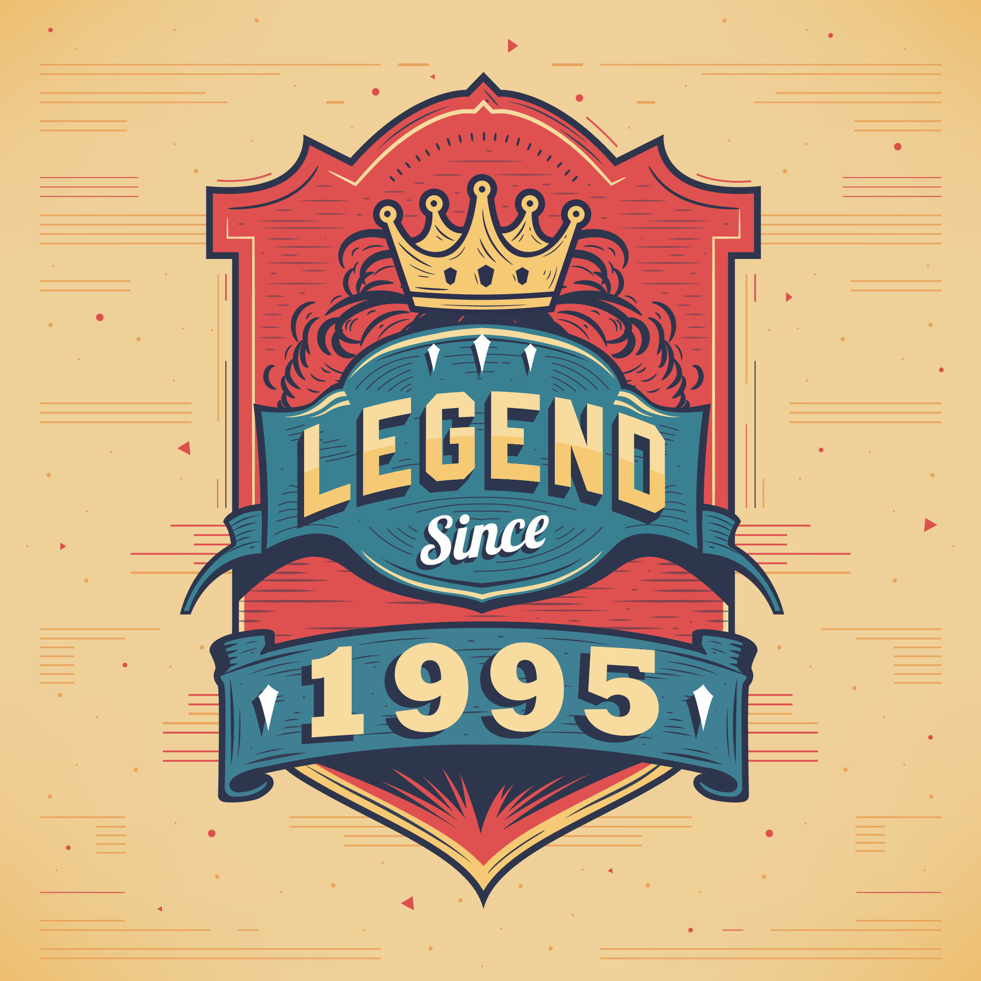 Legend Since 1995 Vintage T shirt Born In 1995 Vintage Birthday 