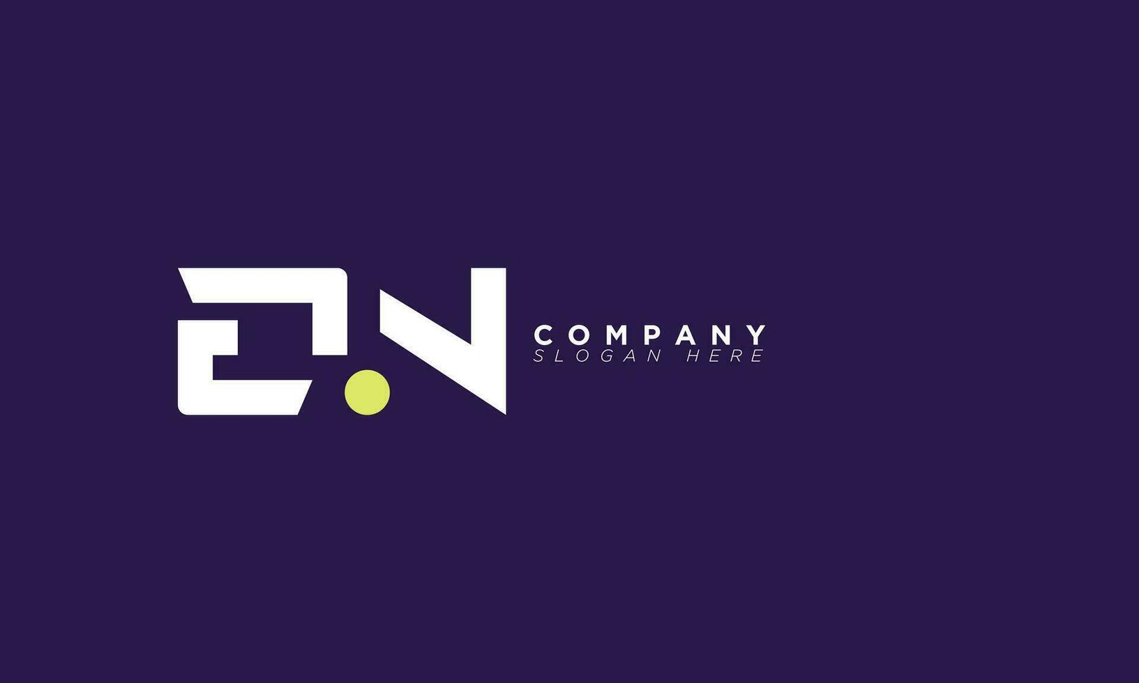EN Alphabet letters Initials Monogram logo NE, E and N vector
