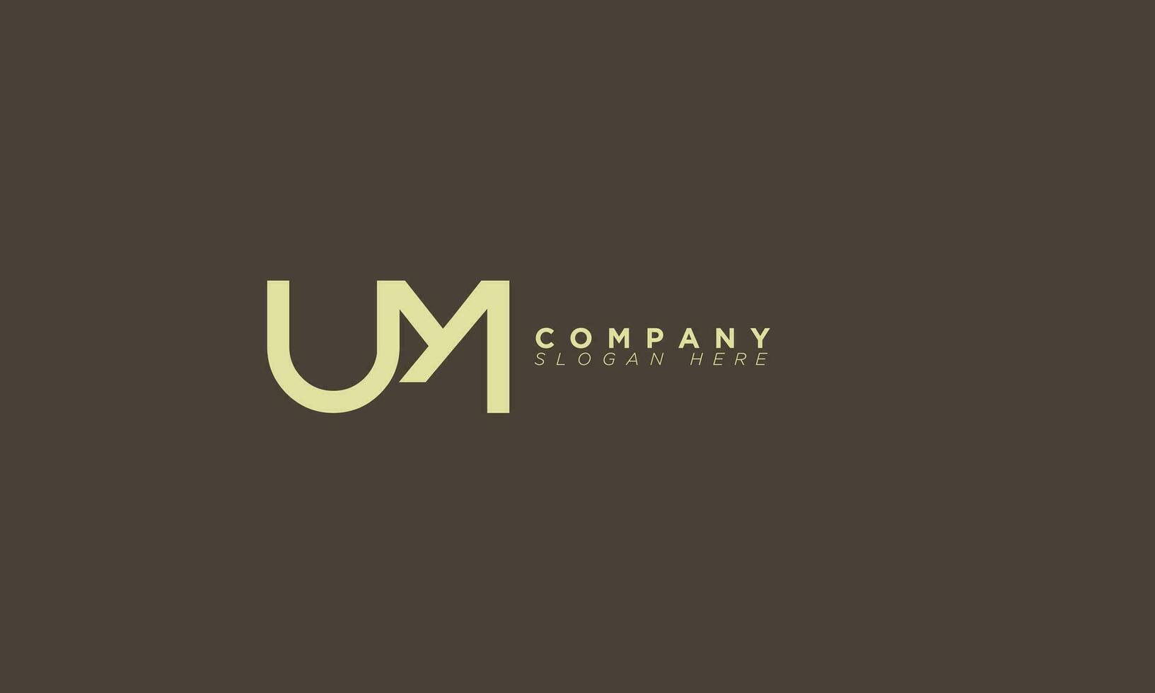 UM Alphabet letters Initials Monogram logo vector