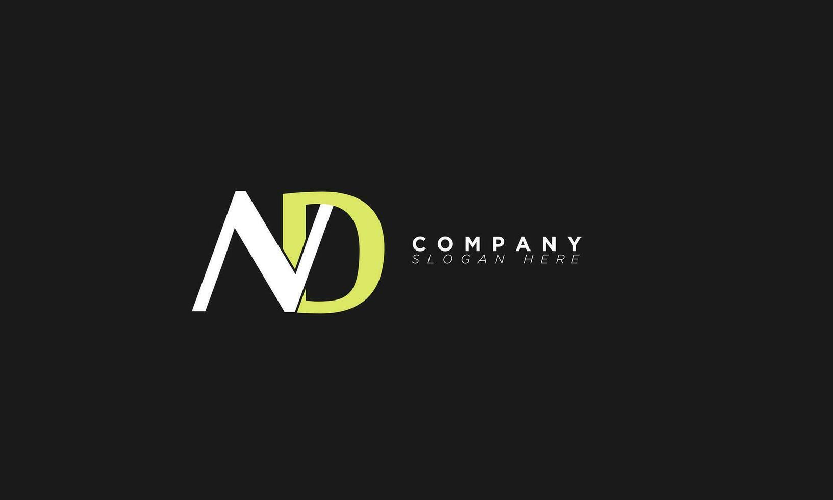 ND Alphabet letters Initials Monogram logo DN, N and D vector