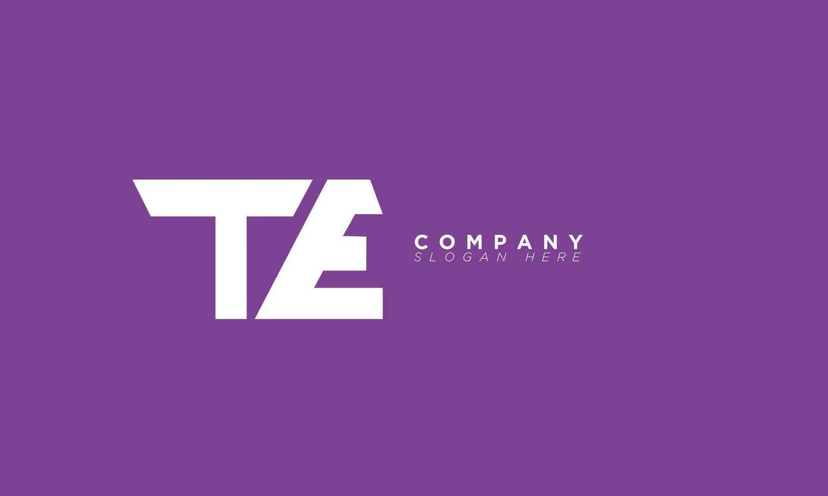 TE Alphabet letters Initials Monogram logo ET, T and E vector