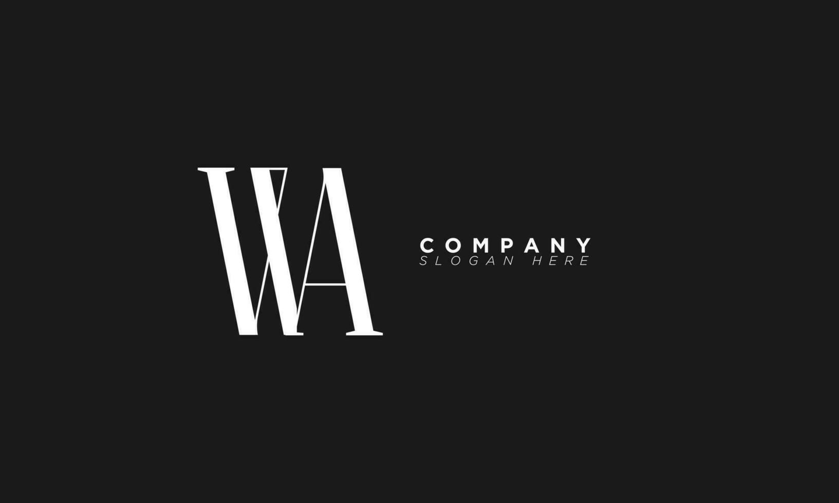 WA Alphabet letters Initials Monogram logo AW, W and A vector