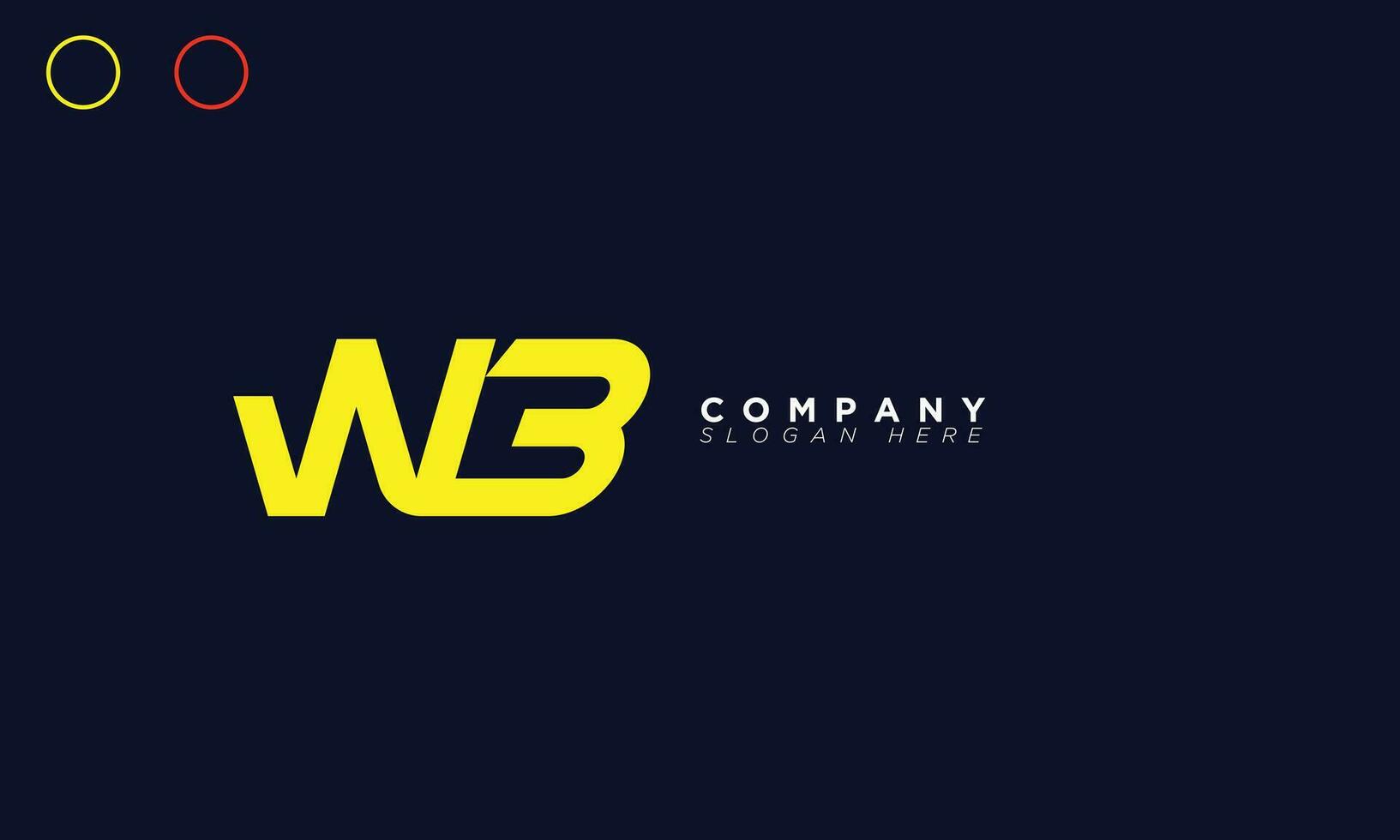 WB Alphabet letters Initials Monogram logo BW, W and B vector
