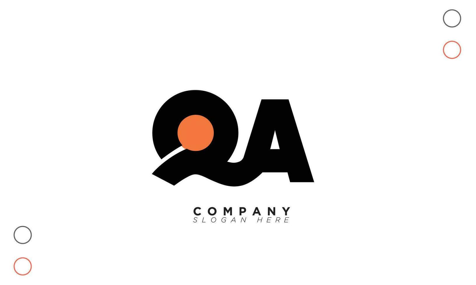 qa alfabeto letras iniciales monograma logo aq, q y a vector