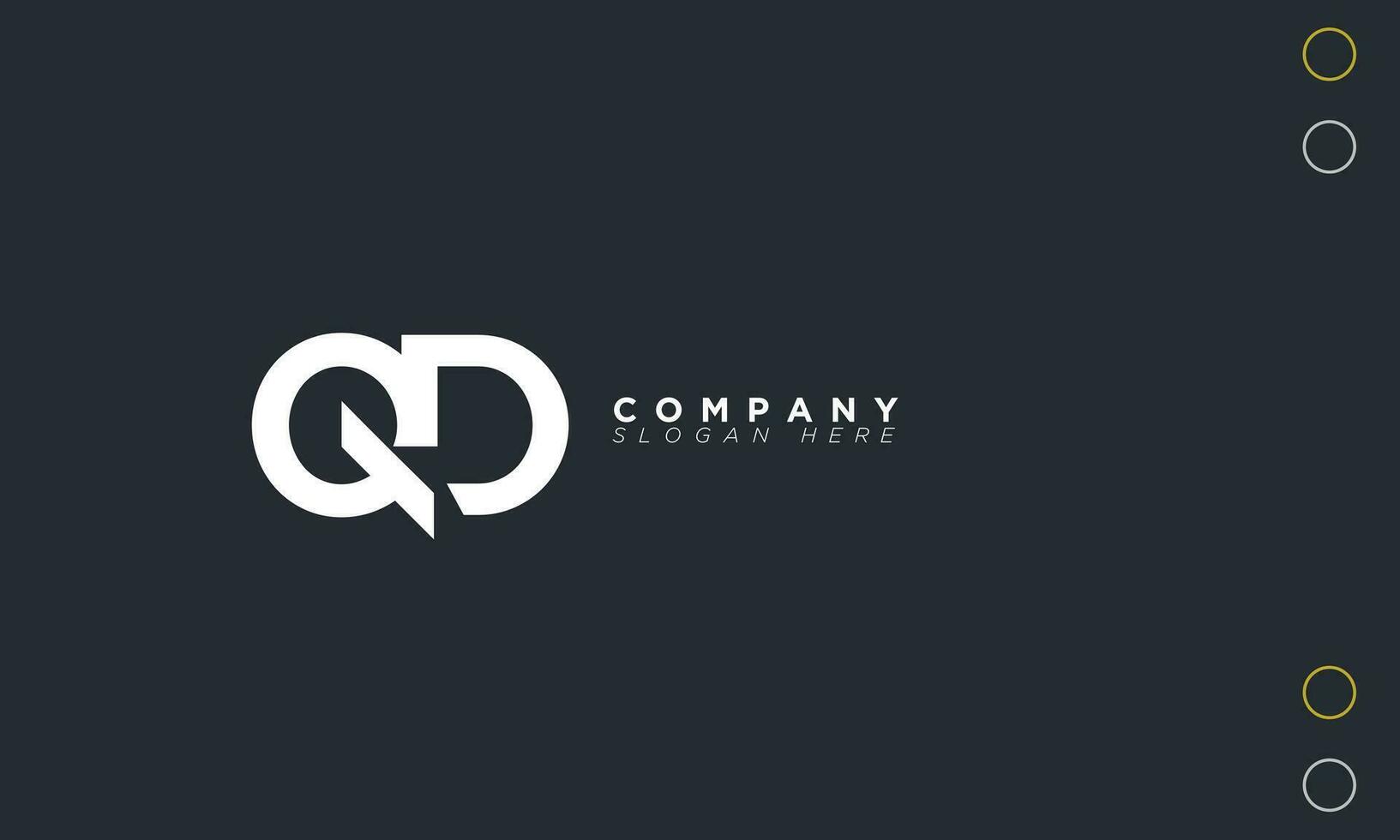 QD Alphabet letters Initials Monogram logo DQ, Q and D vector