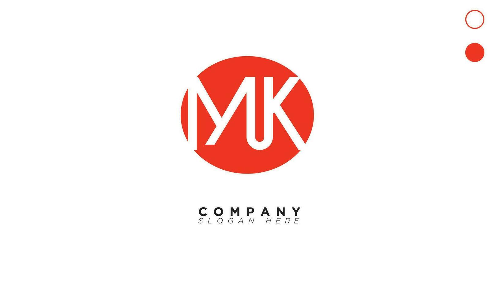 MK Alphabet letters Initials Monogram logo KM, M and K vector