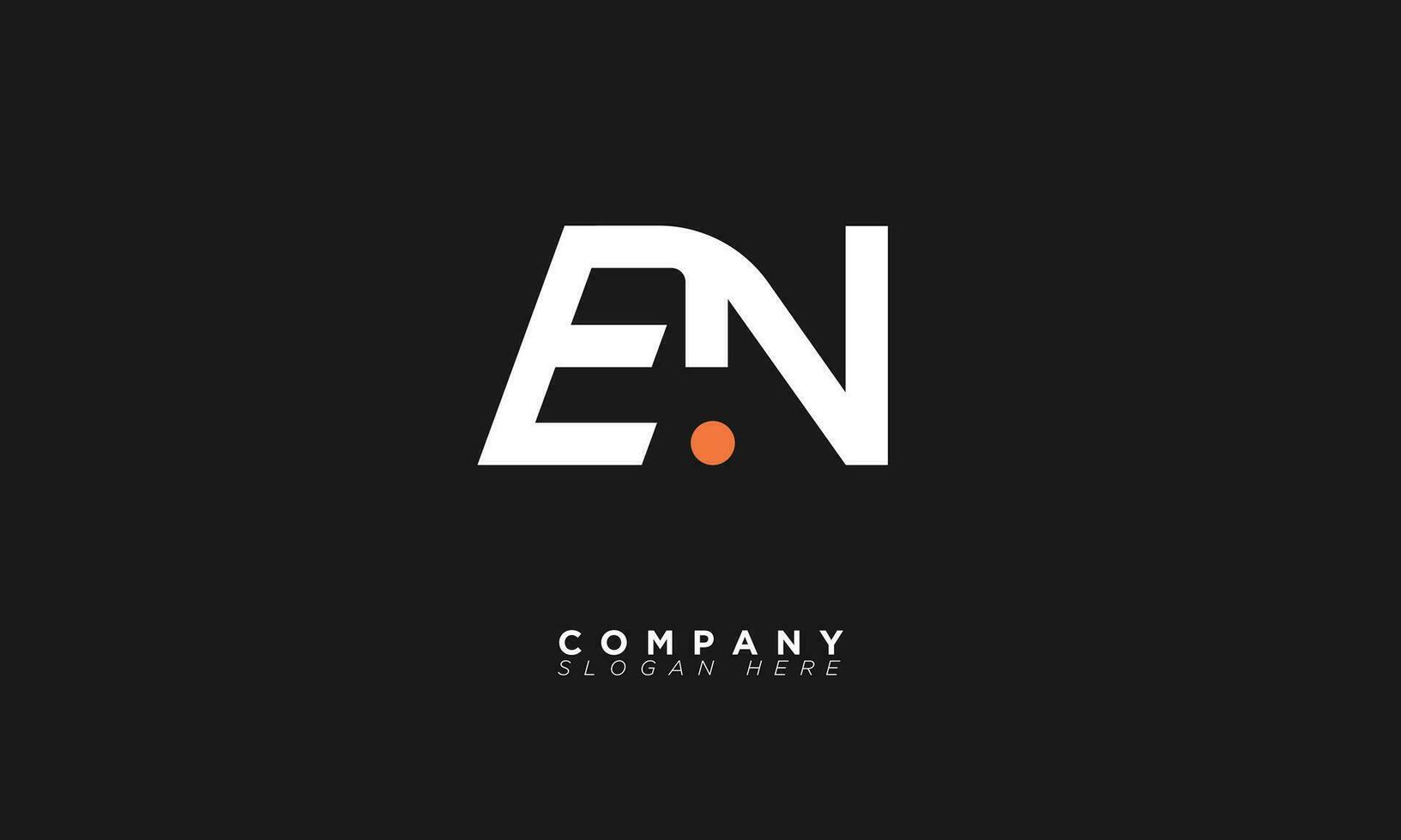 EN Alphabet letters Initials Monogram logo NE, E and N vector