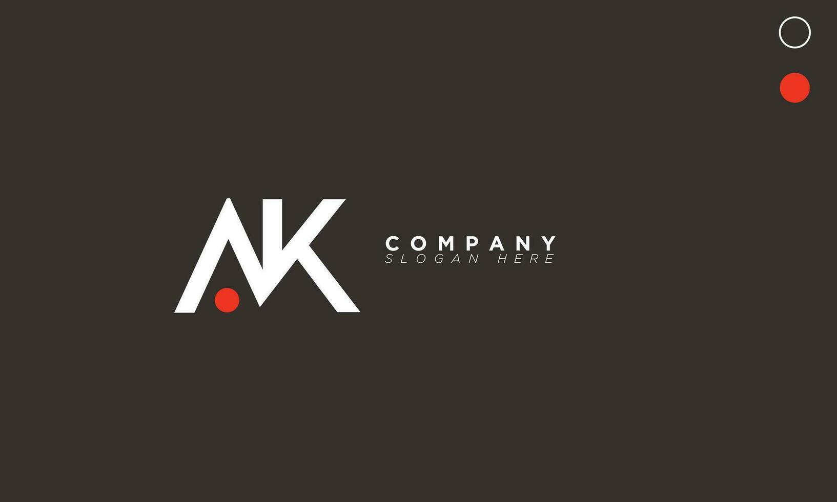 ak alfabeto letras iniciales monograma logo ka, a y k vector