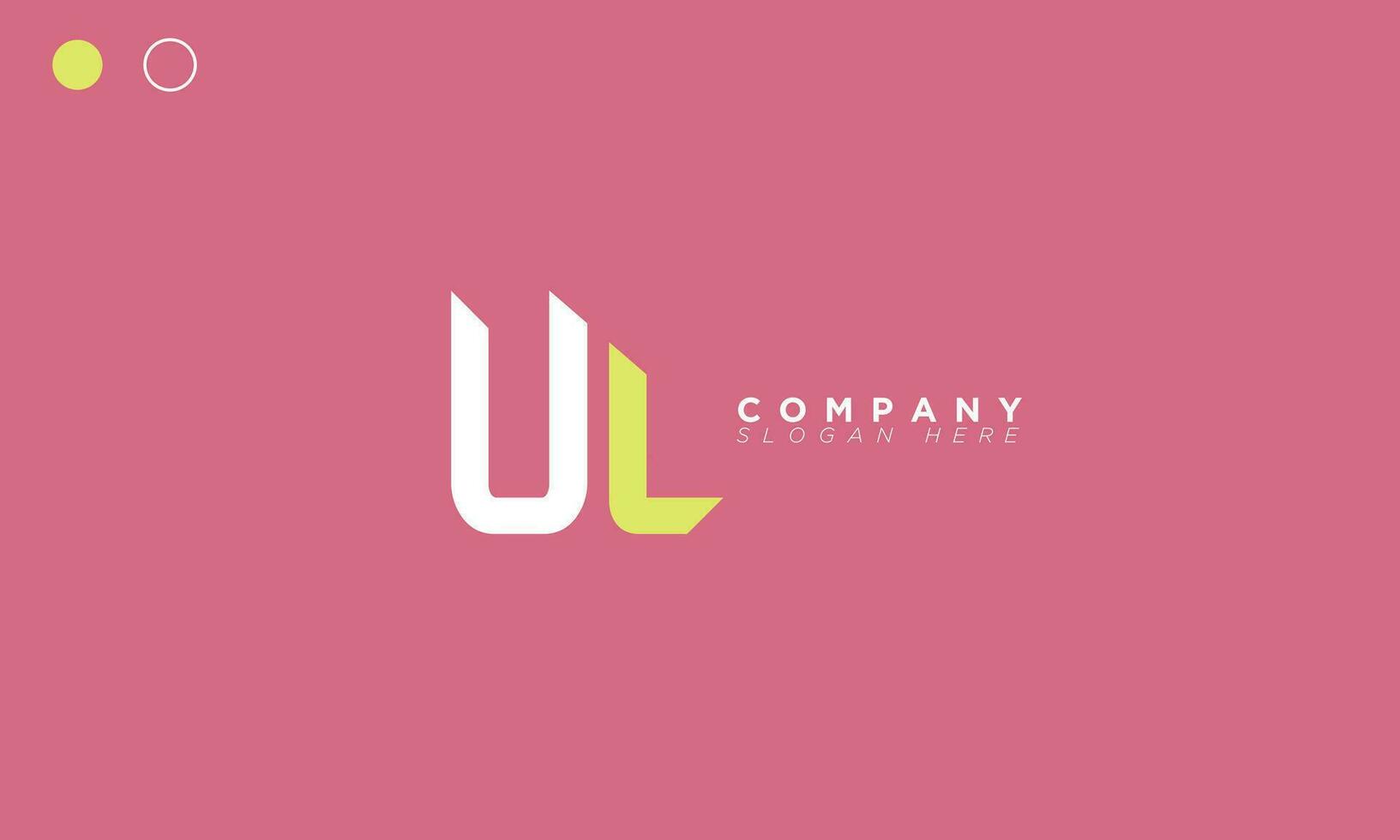UL Alphabet letters Initials Monogram logo LU, U and L vector