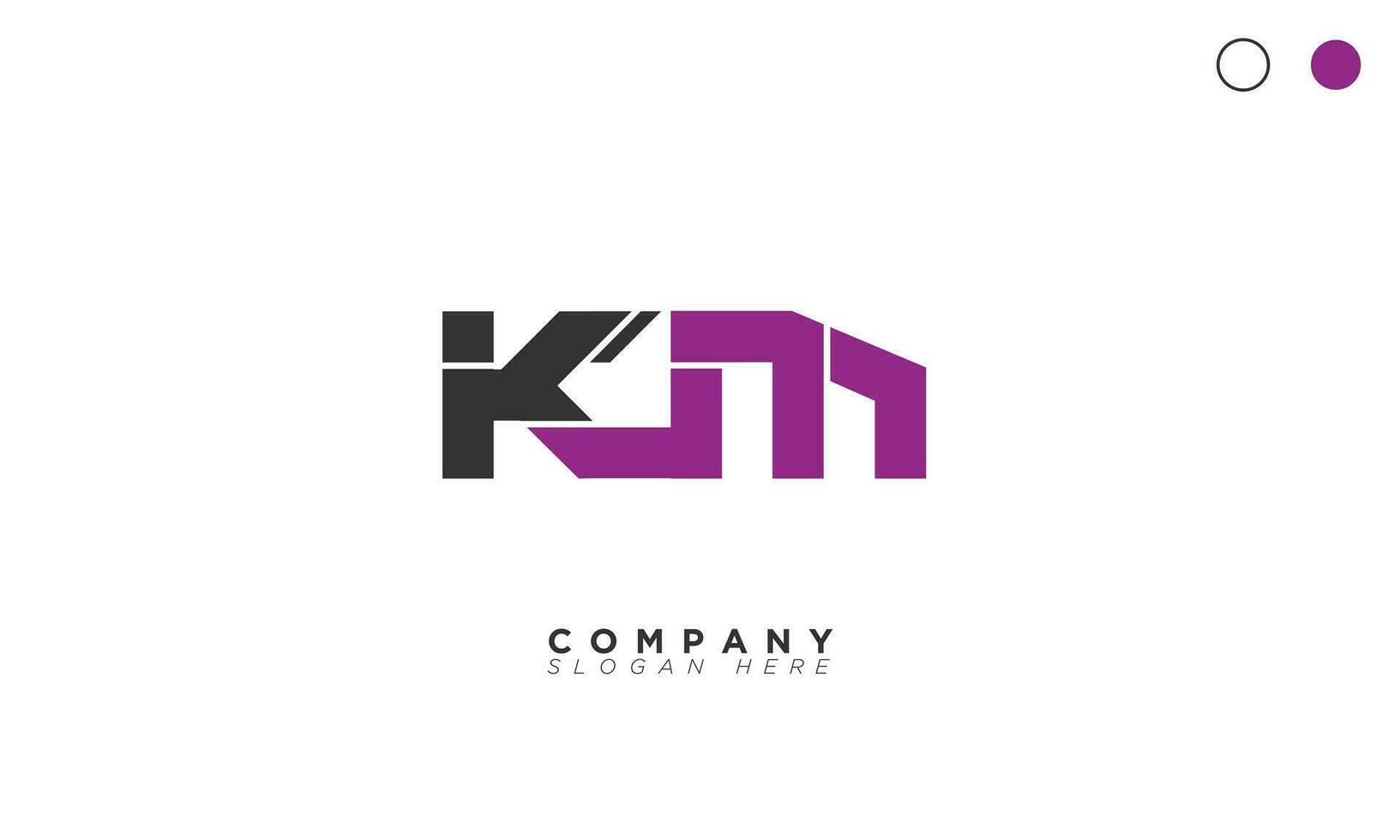 KM Alphabet letters Initials Monogram logo MK, K and M vector