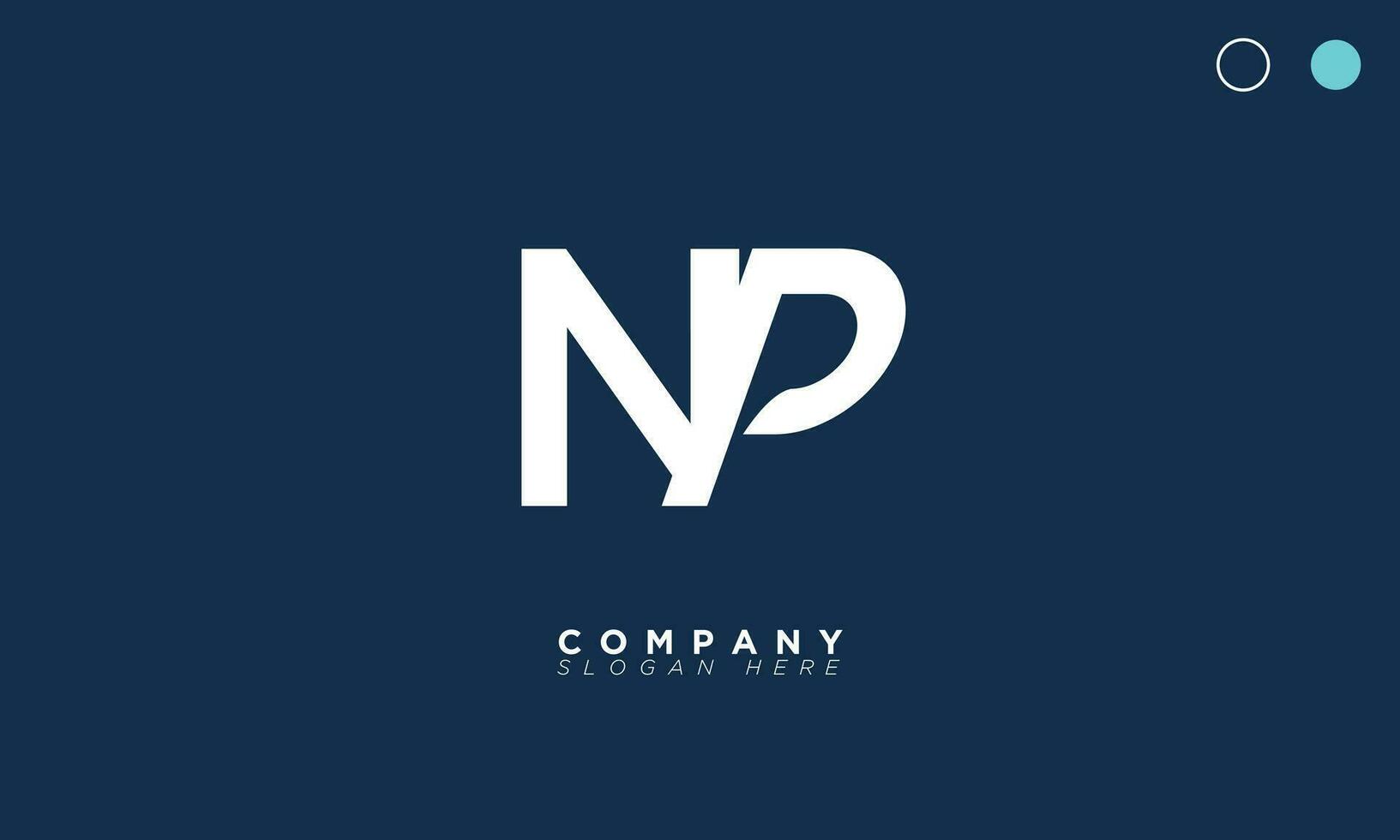 NP Alphabet letters Initials Monogram logo PN, N and P vector