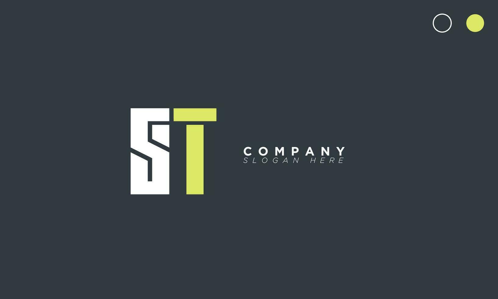 ST Alphabet letters Initials Monogram logo TS, S and T vector