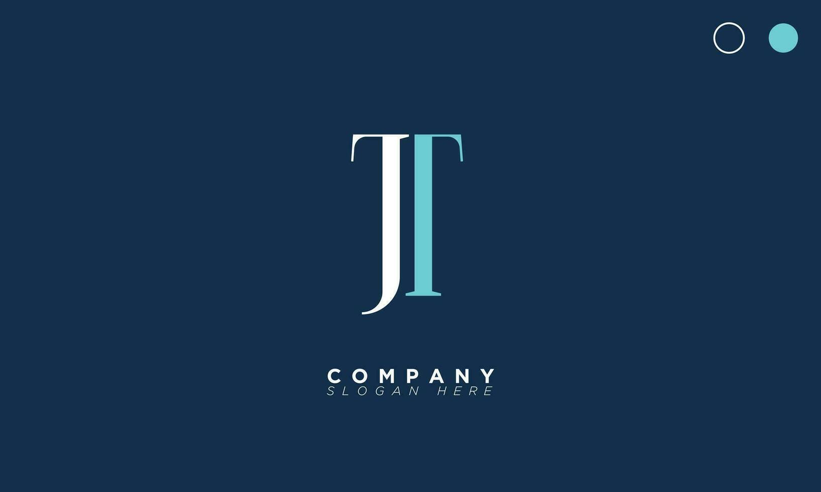 JT Alphabet letters Initials Monogram logo TJ, J and T vector